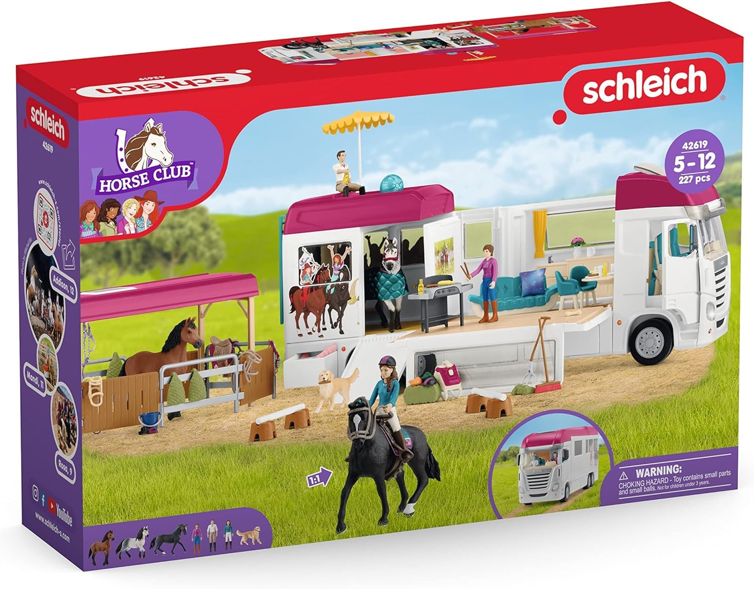 Foto 7 | Transportador De Caballos Playset Schleich Horse Club Con Remolque Para Caballos - Venta Internacional.