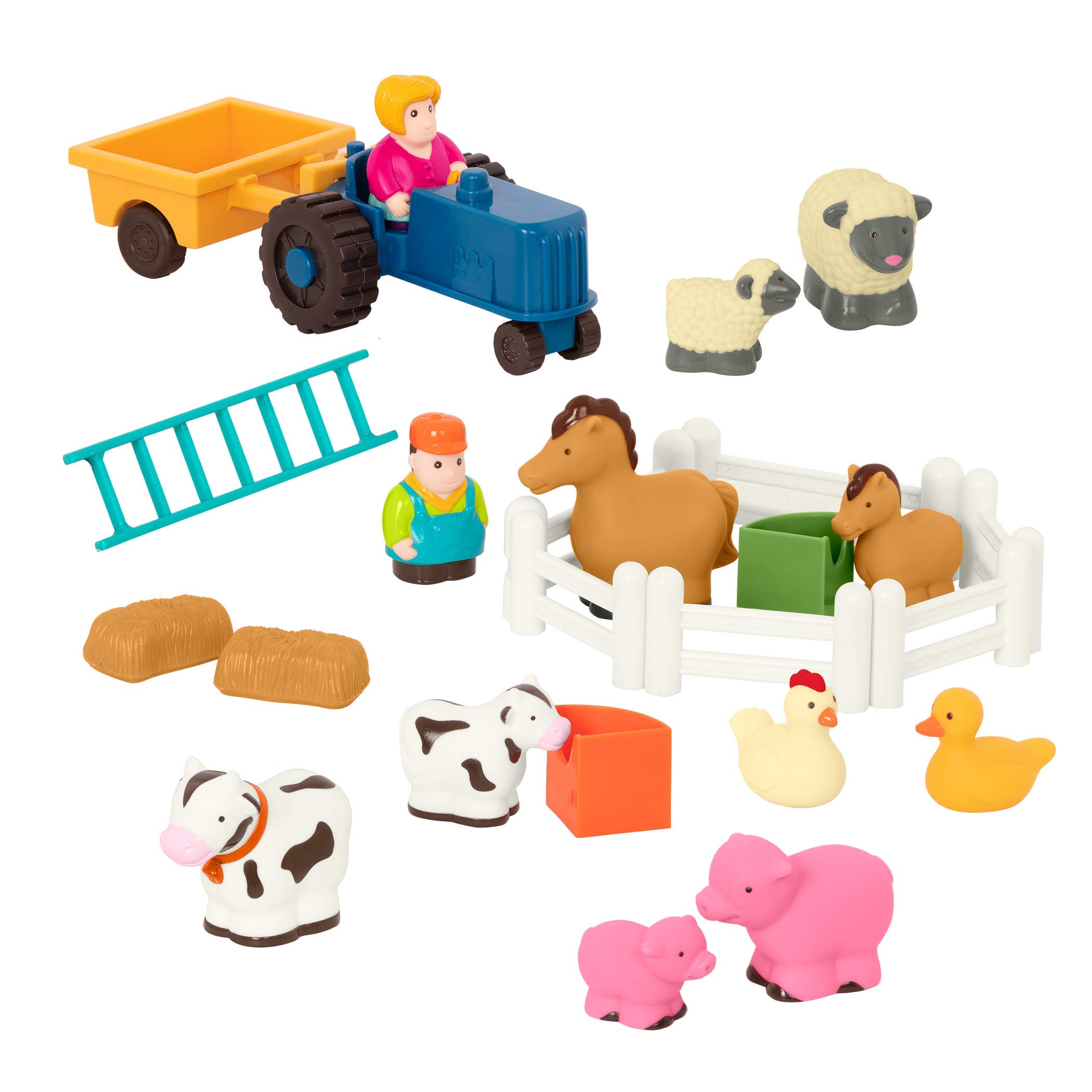 Set De Juego Farm Animal Battat Con 25 Animales, Tractor Y Más - Venta Internacional.