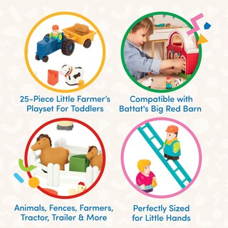 Foto 3 | Set De Juego Farm Animal Battat Con 25 Animales, Tractor Y Más - Venta Internacional.