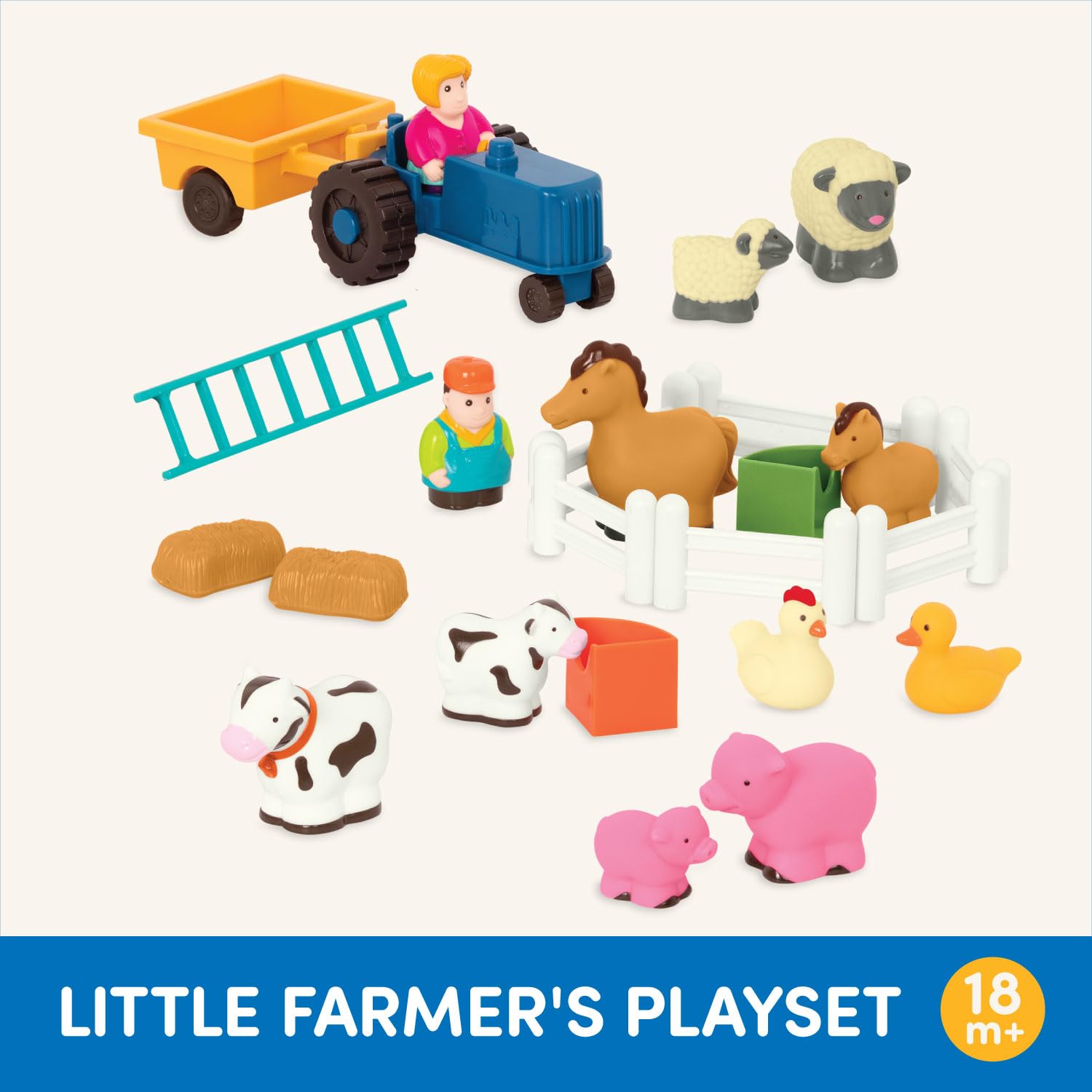 Foto 6 pulgar | Set De Juego Farm Animal Battat Con 25 Animales, Tractor Y Más - Venta Internacional.
