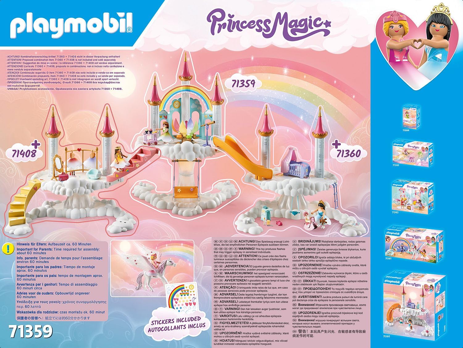 Foto 6 pulgar | Juguete Playmobil Rainbow Castle En Las Nubes Con Pegasus - Venta Internacional.