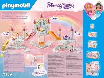 Foto 5 | Juguete Playmobil Rainbow Castle En Las Nubes Con Pegasus - Venta Internacional.