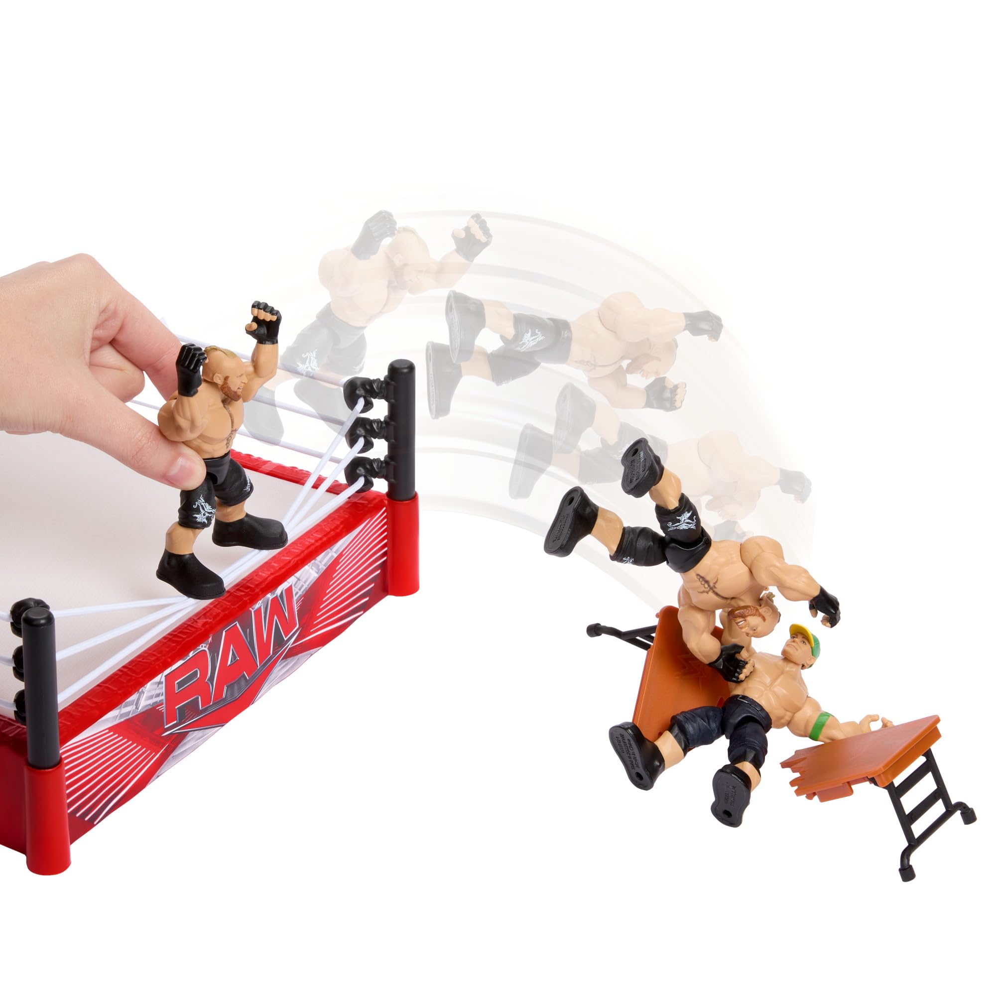 Foto 5 pulgar | Figura De Acción Playset Mattel Wwe Knuckle Crunchers Rebound Ring - Venta Internacional.