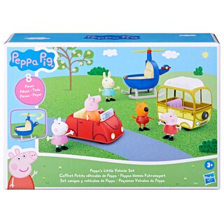 Foto 2 | Playset Peppa Pig Peppa's Little Vehicle Con Helicóptero, Autocaravana, Coche Y 5 Figuras - Venta Internacional.