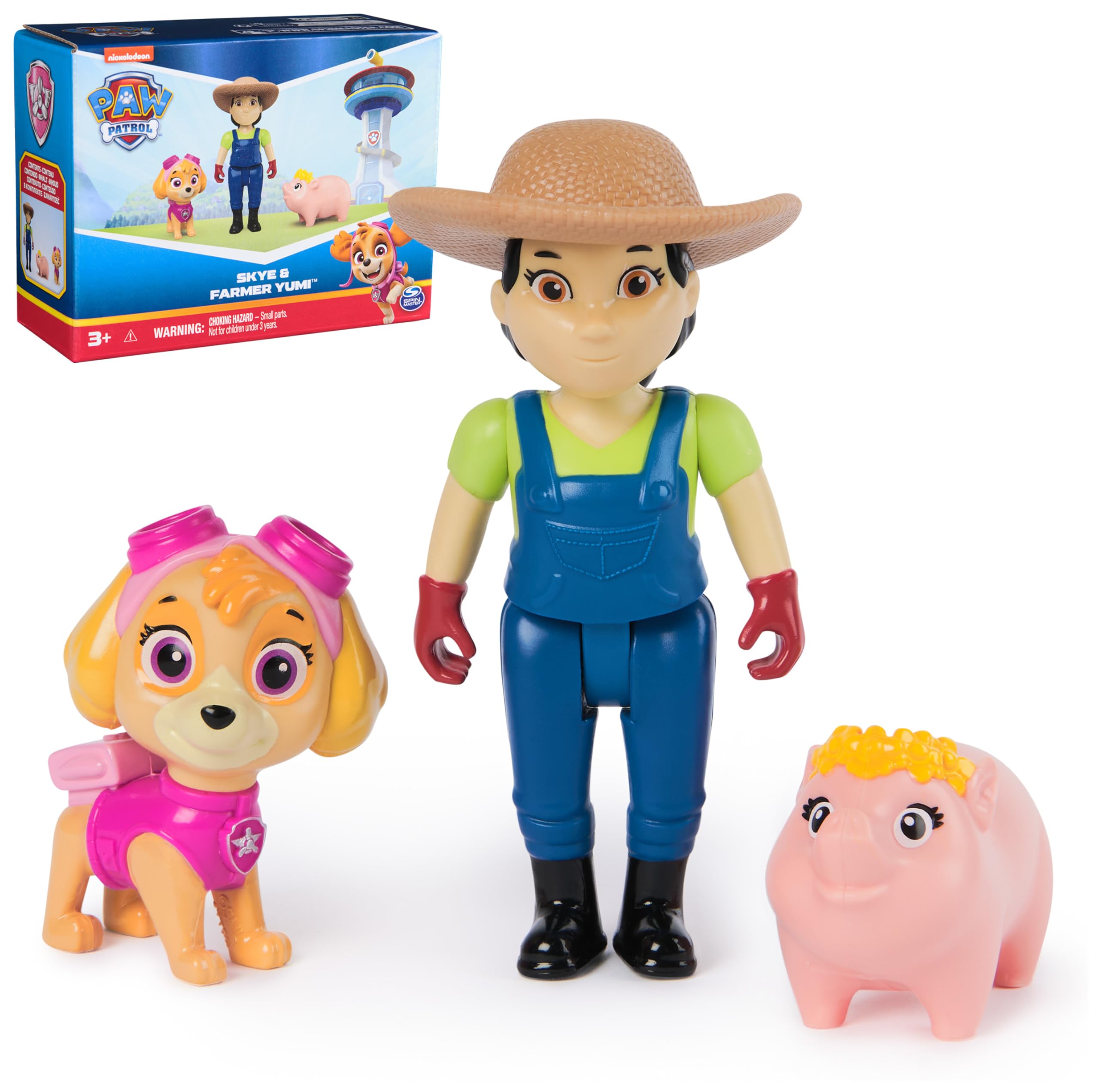 Figuras De Acción Paw Patrol Skye, Farmer Yumi Y Piggie Kids 3+ - Venta Internacional.