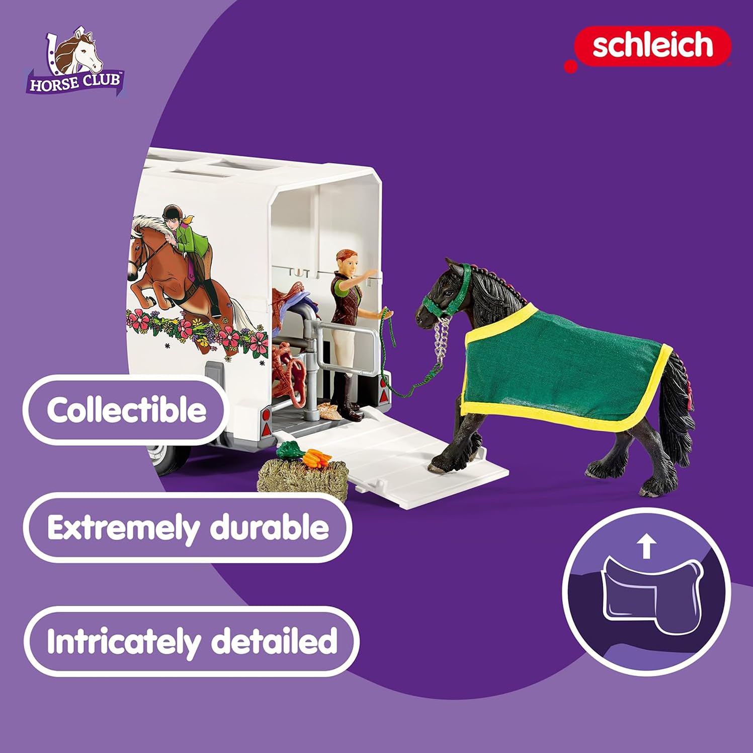 Foto 4 pulgar | Set De Juego Para Remolque Y Camión Toy Horse Schleich Horse Club - Venta Internacional.