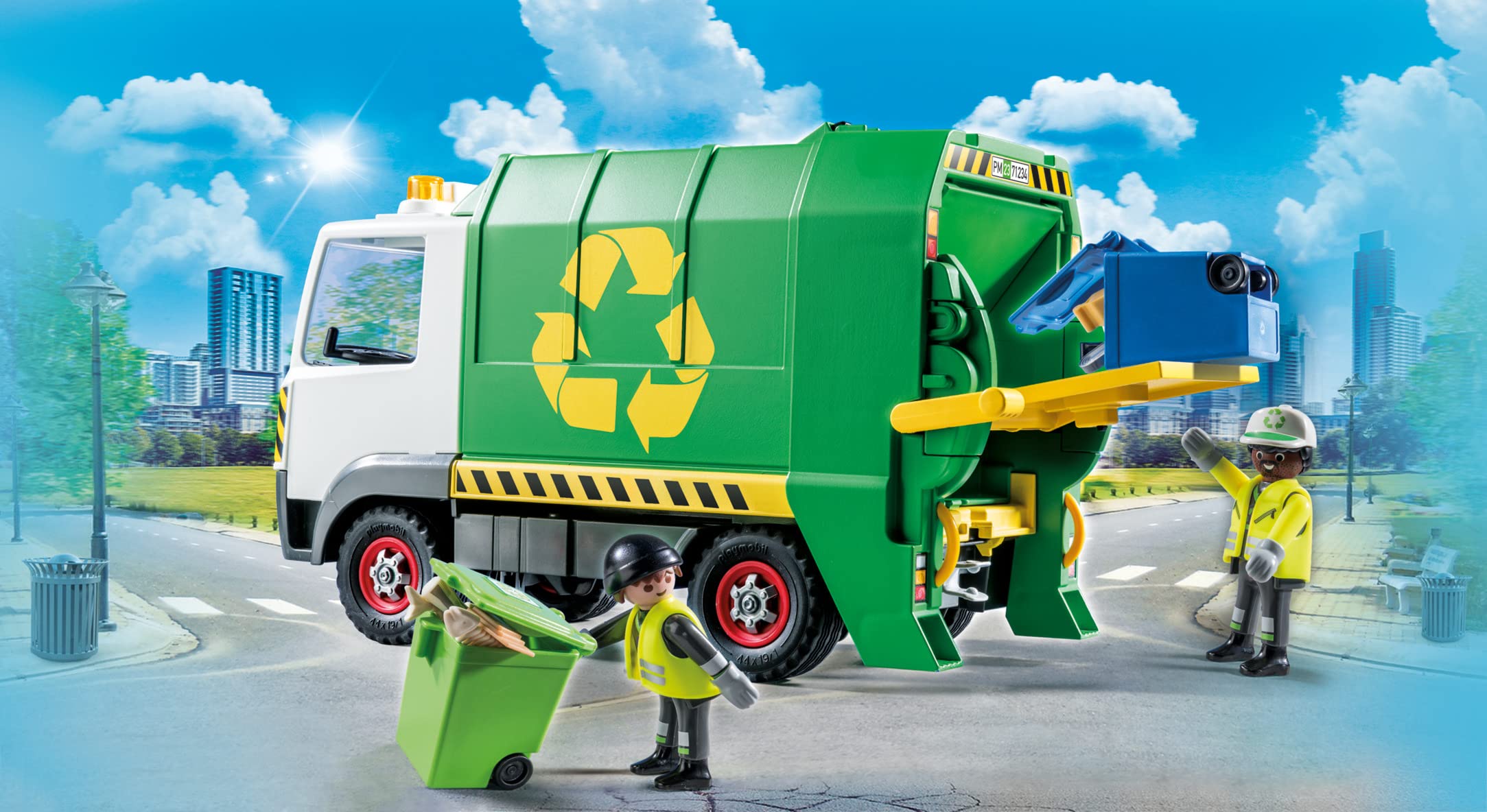 Foto 2 | Camión De Reciclaje De Juguete Playmobil Con Accesorios Y 2 Figuras - Venta Internacional.