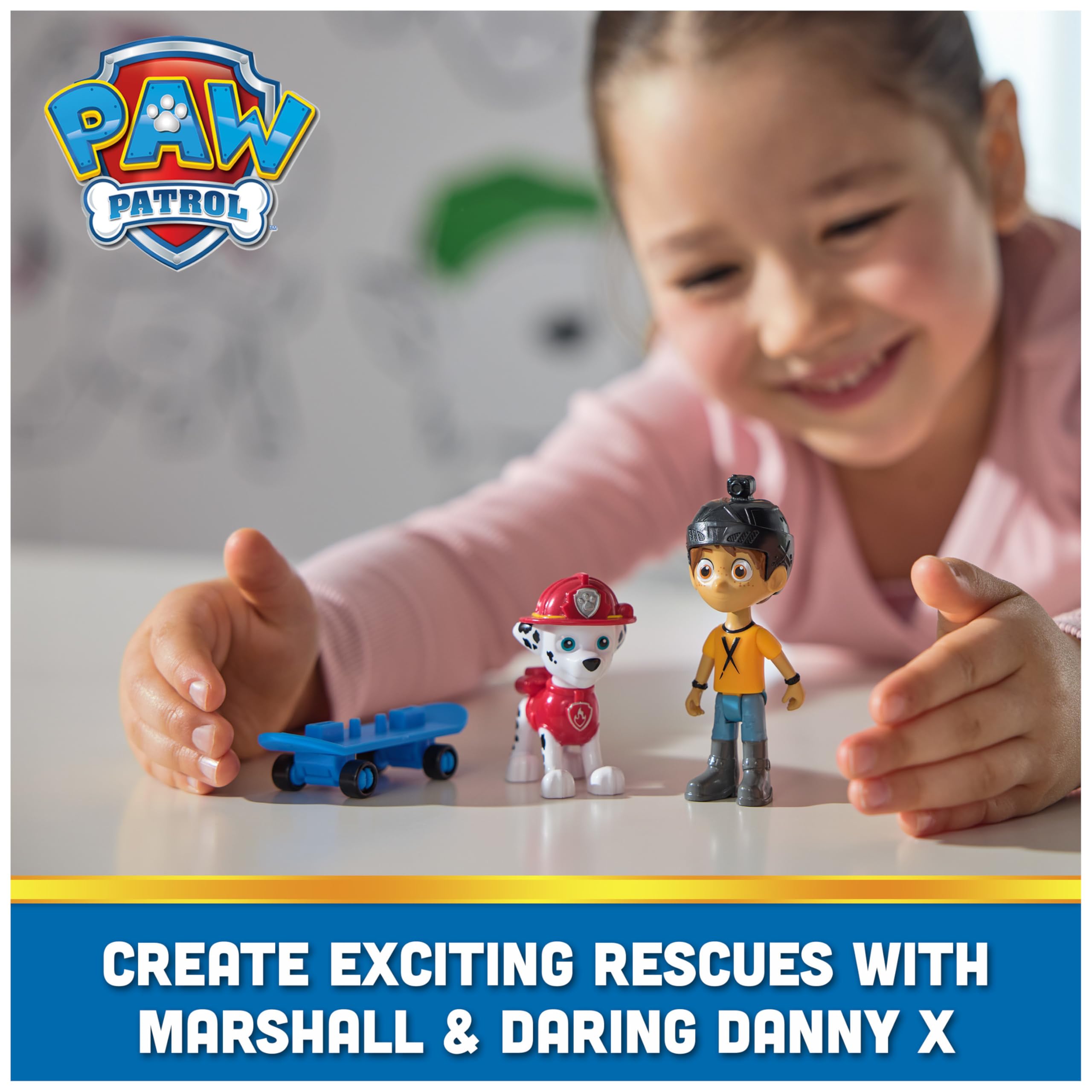 Foto 3 pulgar | Set De Figuras Paw Patrol Marshall & Daring Danny X Con Monopatín - Venta Internacional.