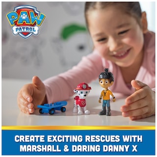 Foto 2 | Set De Figuras Paw Patrol Marshall & Daring Danny X Con Monopatín - Venta Internacional.