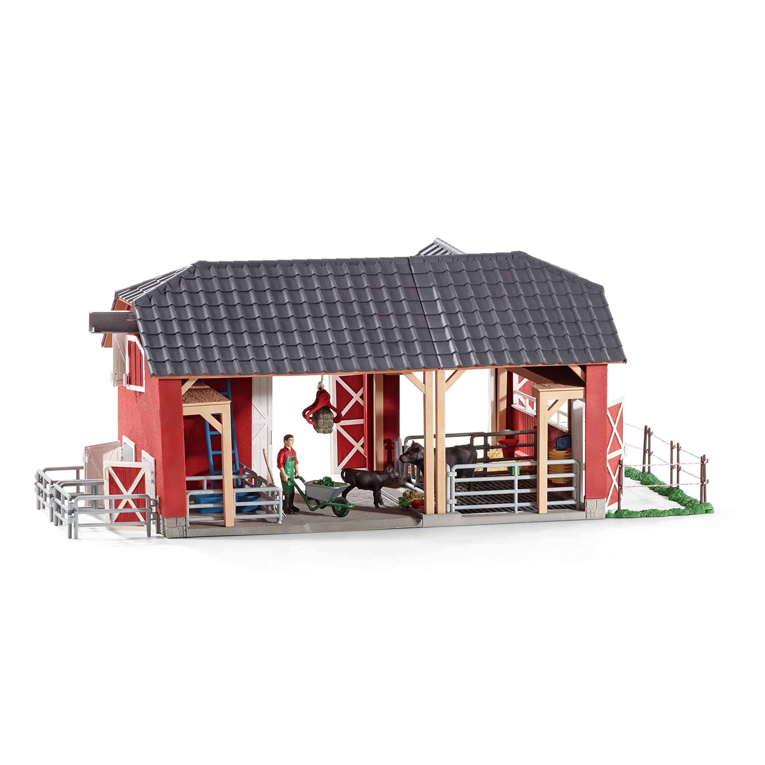 Foto 7 pulgar | Playset Schleich Red Barn Con Vacas, Granjero Y Tractor, 27 Piezas - Venta Internacional.