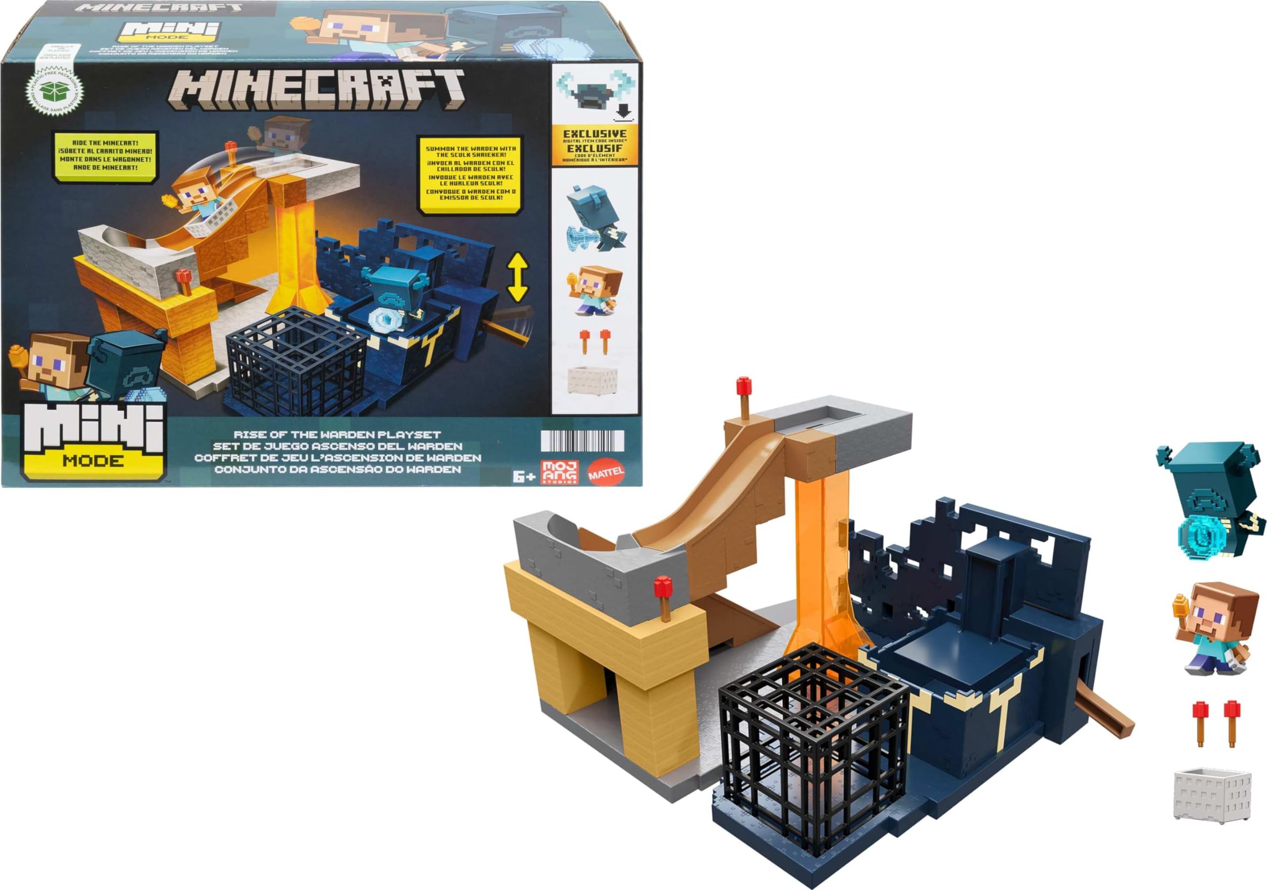 Foto 2 pulgar | Set De Juego Mattel Minecraft Minimode Rise Of The Warden Con 2 Minis - Venta Internacional.