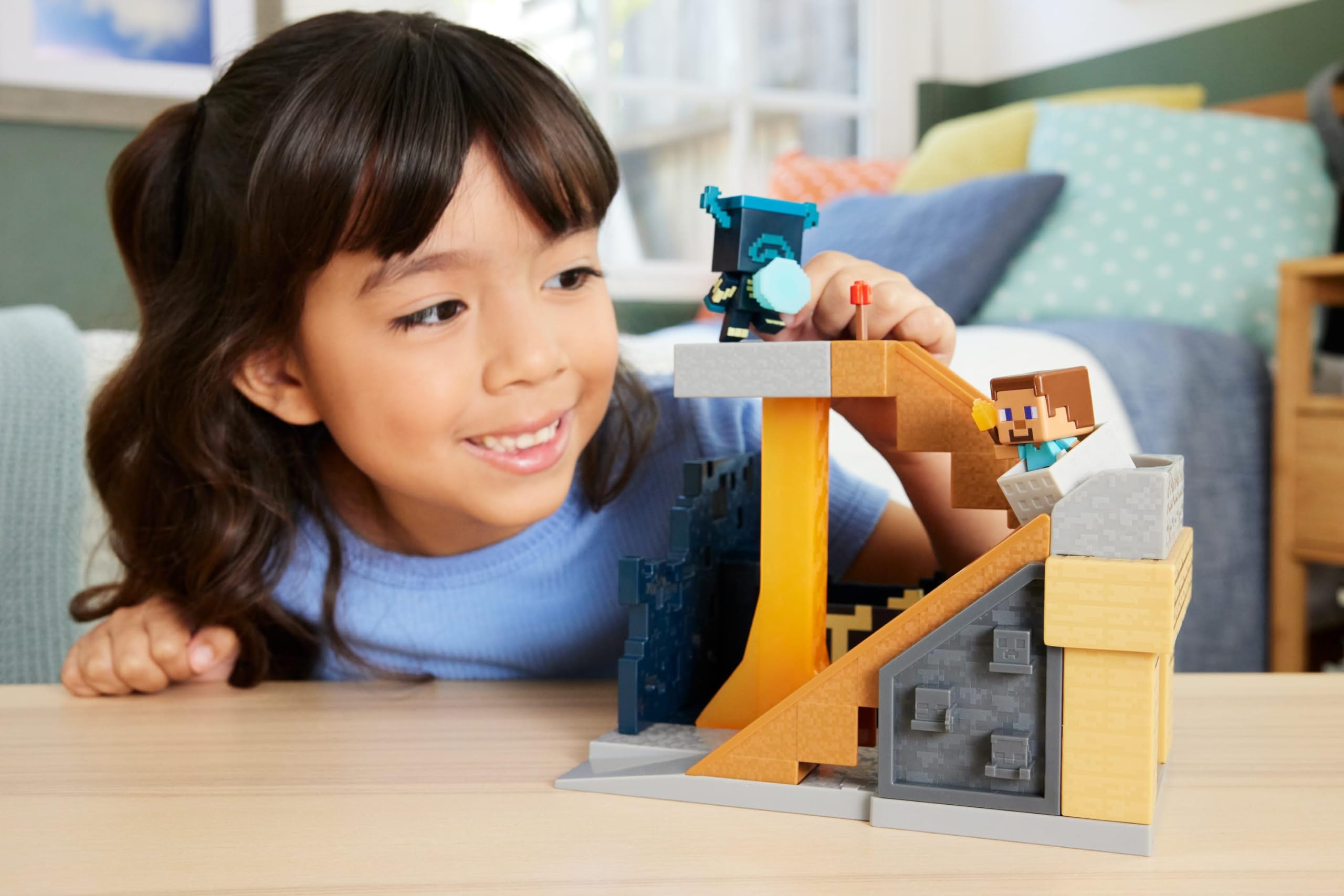 Foto 3 pulgar | Set De Juego Mattel Minecraft Minimode Rise Of The Warden Con 2 Minis - Venta Internacional.