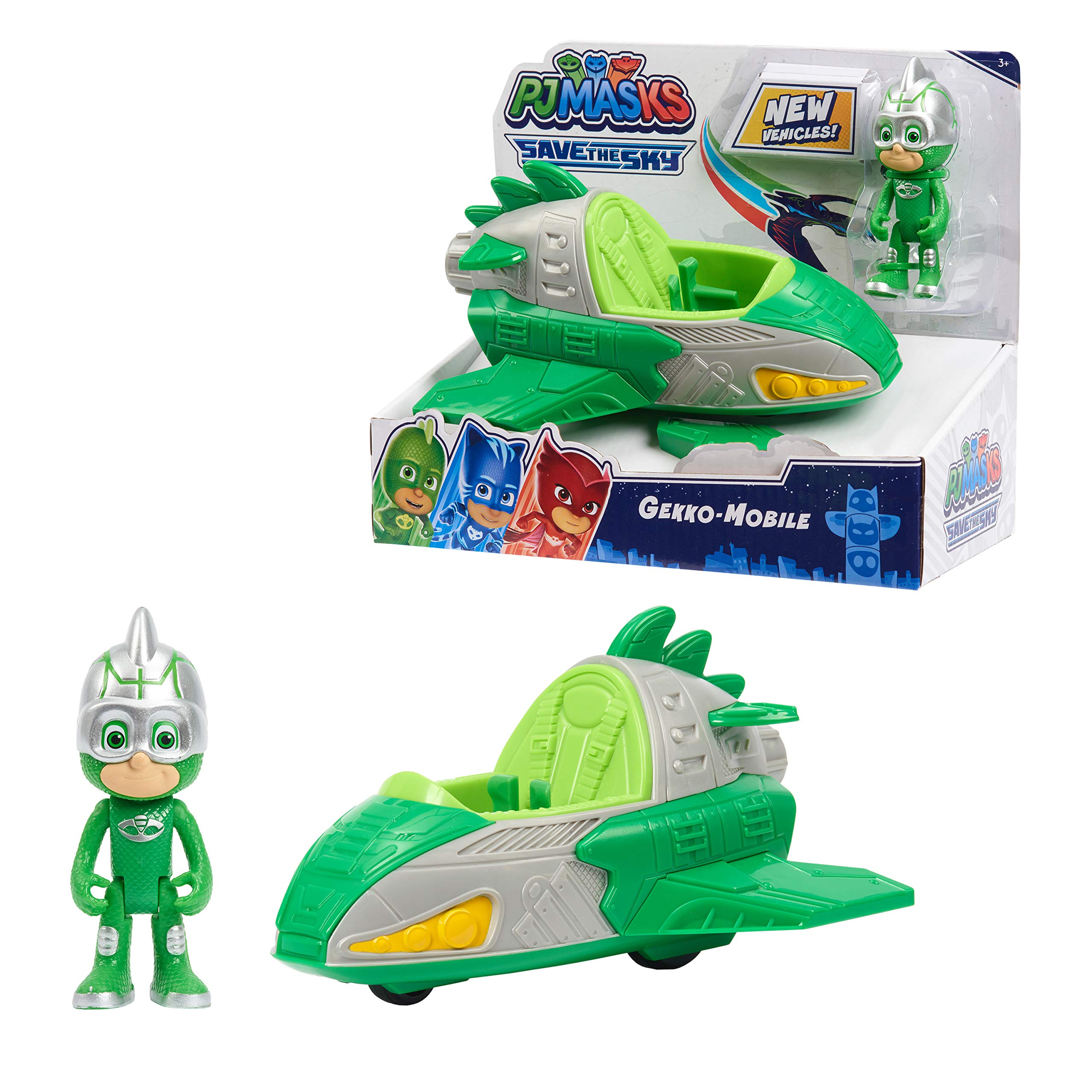 Foto 2 pulgar | Máscaras De Pijama De Juguete Save The Sky Gekko Mobile Con Figura De Gekko 3+ - Venta Internacional.