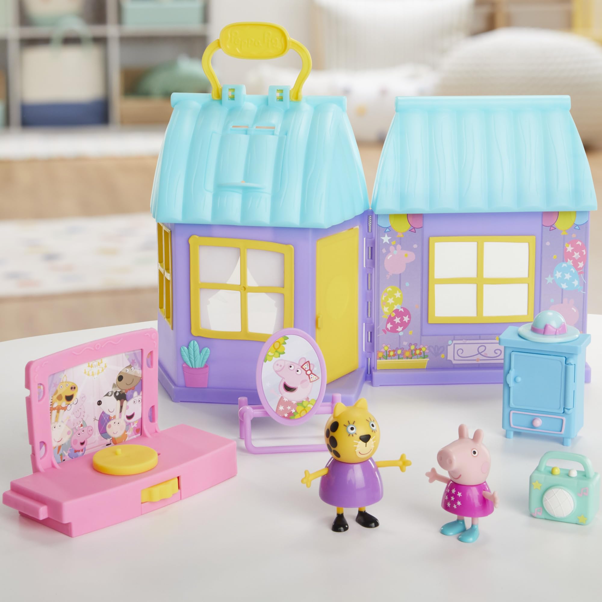 Foto 8 pulgar | Playset Peppa Pig Peppa's Dance Party Con Casa, 2 Figuras, 6 Unidades - Venta Internacional.