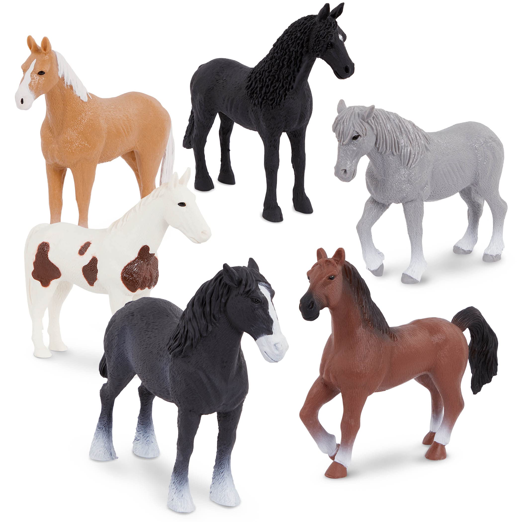 Foto 7 | Establo De Madera Farm Playset Terra De Battat Con 6 Caballos De Juguete - Venta Internacional.