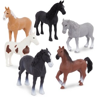 Foto 7 | Establo De Madera Farm Playset Terra De Battat Con 6 Caballos De Juguete - Venta Internacional.