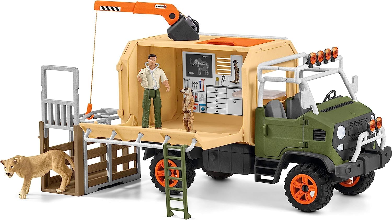 Foto 2 | Set De Juego Para Camiones De Juguete De Rescate De Animales Schleich Wild Life, 45 Piezas - Venta Internacional.