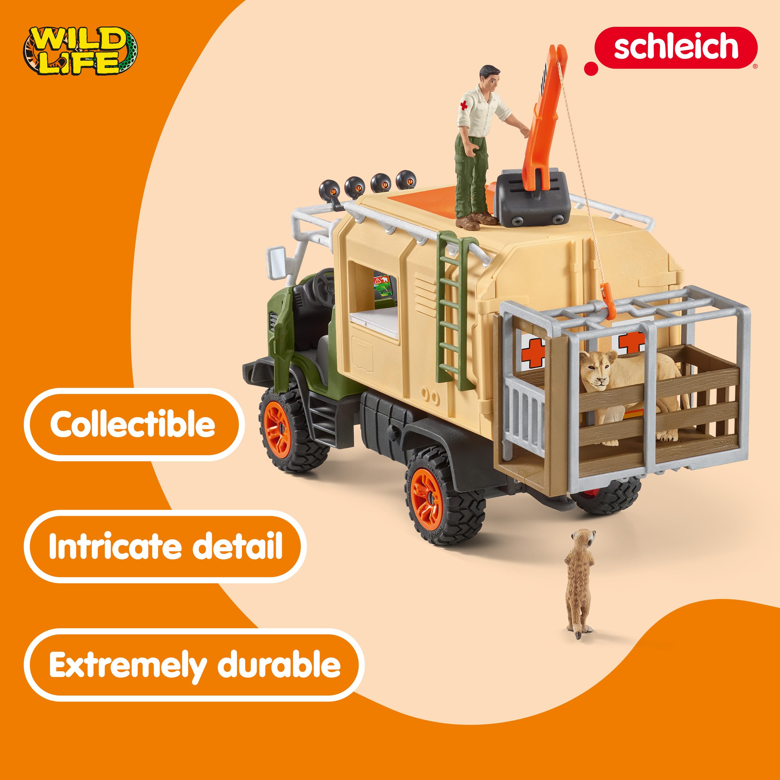 Foto 4 pulgar | Set De Juego Para Camiones De Juguete De Rescate De Animales Schleich Wild Life, 45 Piezas - Venta Internacional.