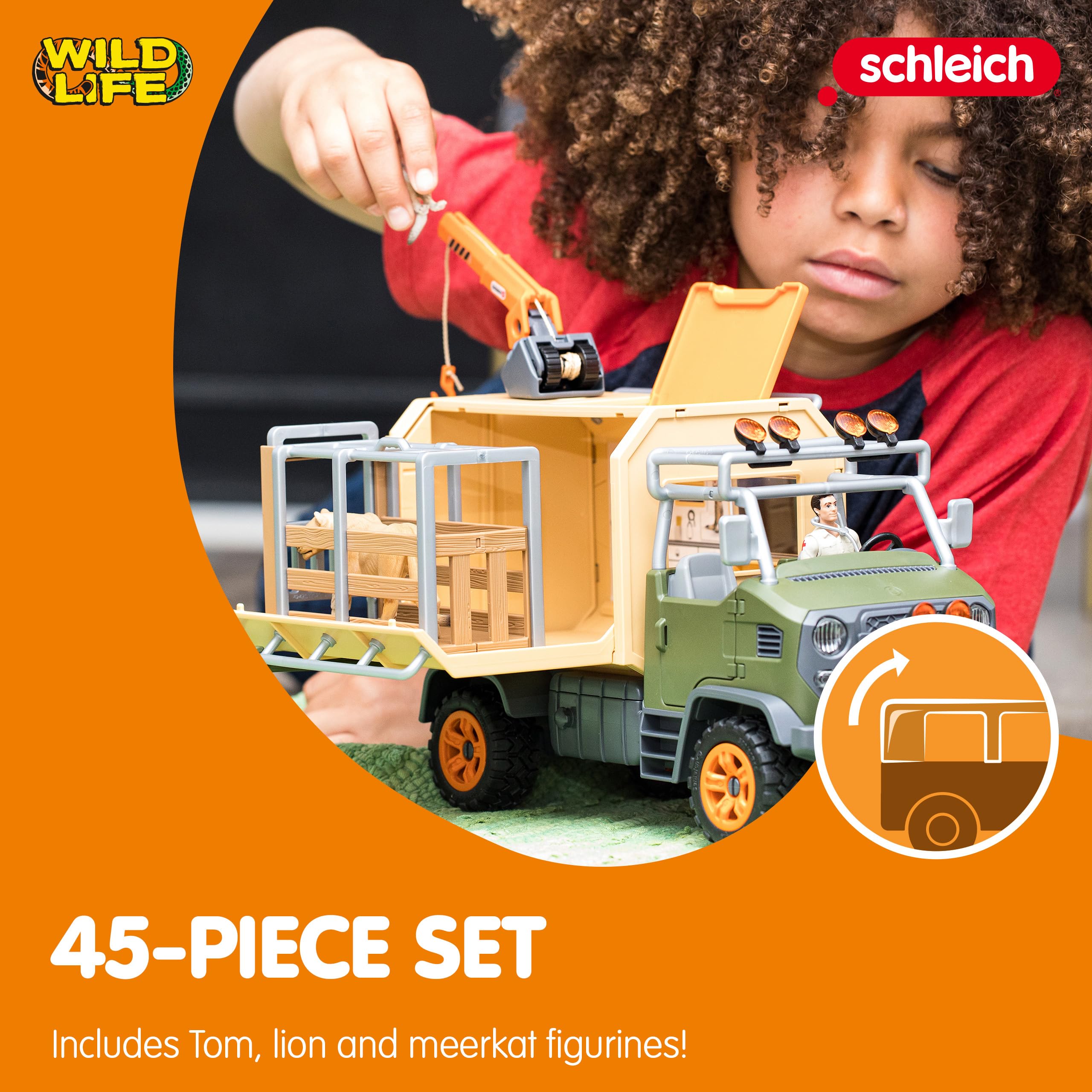 Foto 5 pulgar | Set De Juego Para Camiones De Juguete De Rescate De Animales Schleich Wild Life, 45 Piezas - Venta Internacional.