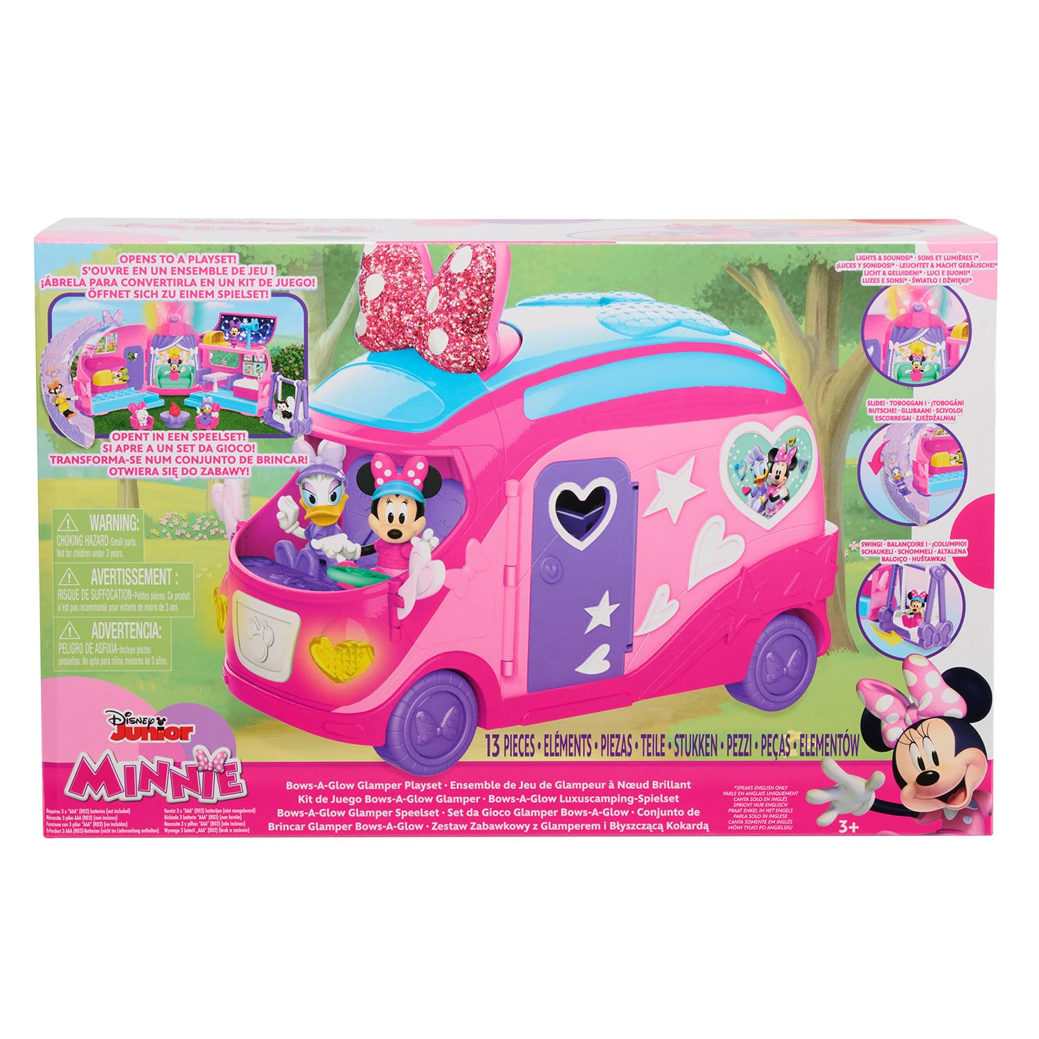 Foto 2 pulgar | Playset Disney Junior Minnie Mouse Bows-a-glow Glamper Con Figuras - Venta Internacional.