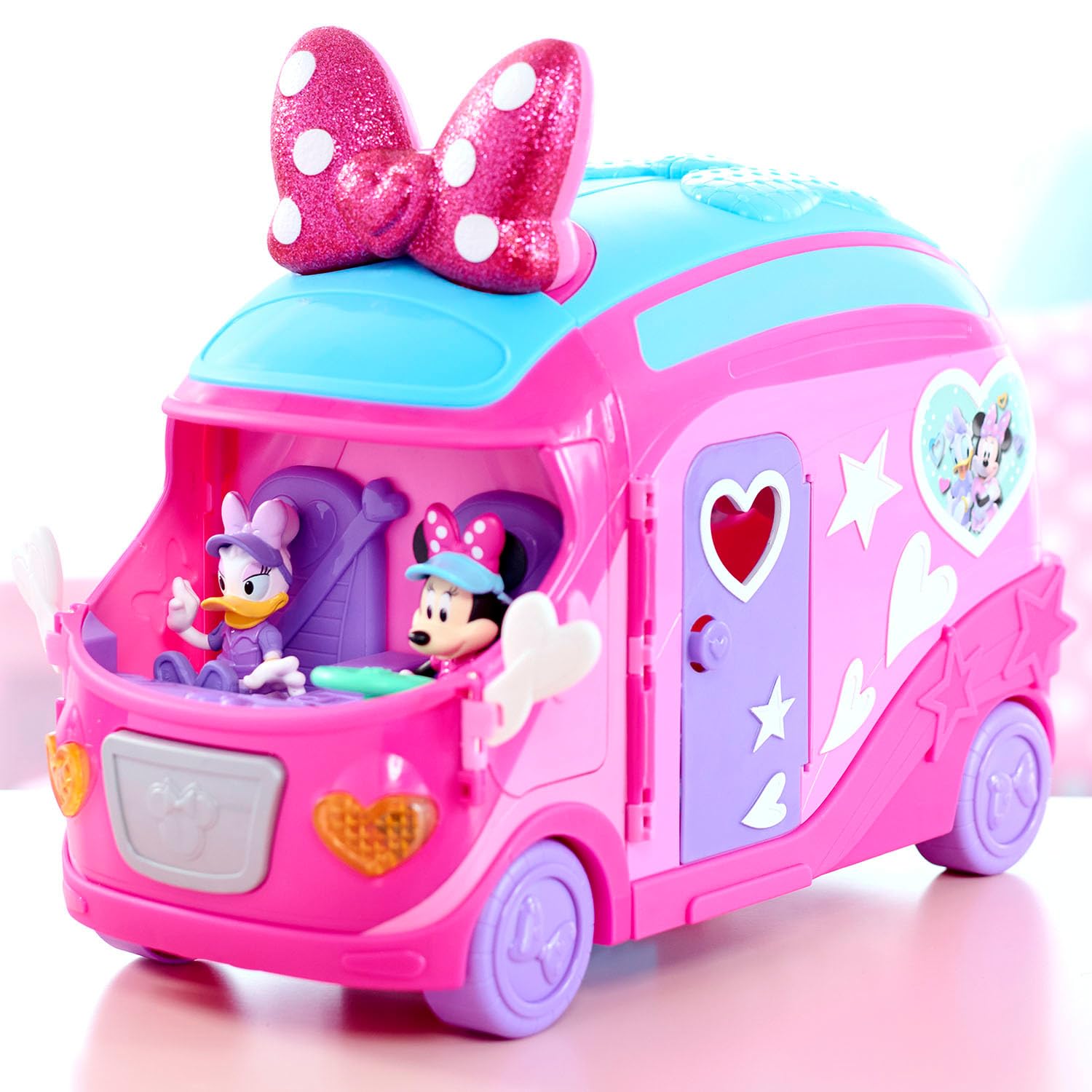 Foto 8 pulgar | Playset Disney Junior Minnie Mouse Bows-a-glow Glamper Con Figuras - Venta Internacional.