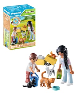 Foto 4 | Familia De Gatos Toy Playmobil Con Figuras De Adultos Y Niños Y 5 Gatos - Venta Internacional.