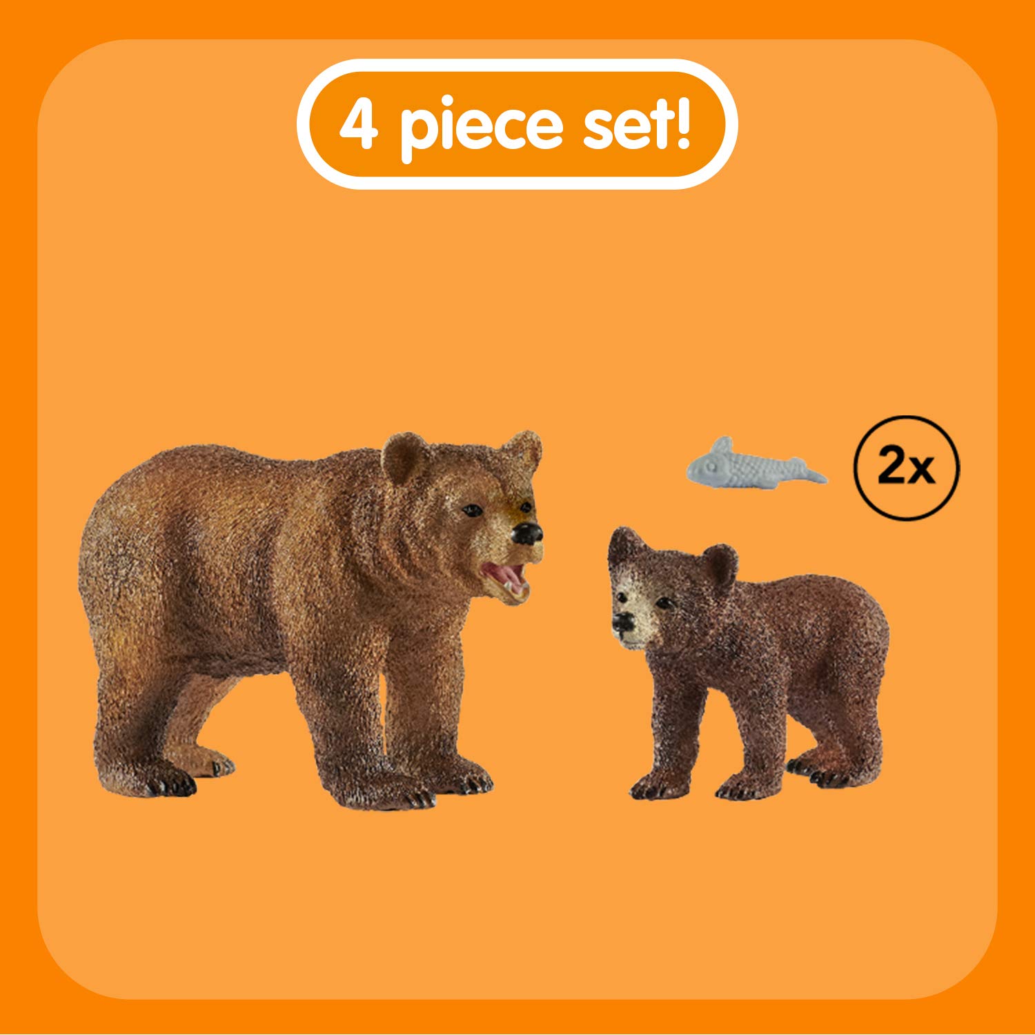 Foto 4 pulgar | Toy Playset Schleich Wild Life Grizzly Bear Mother Con Cachorro, 4 Piezas - Venta Internacional.
