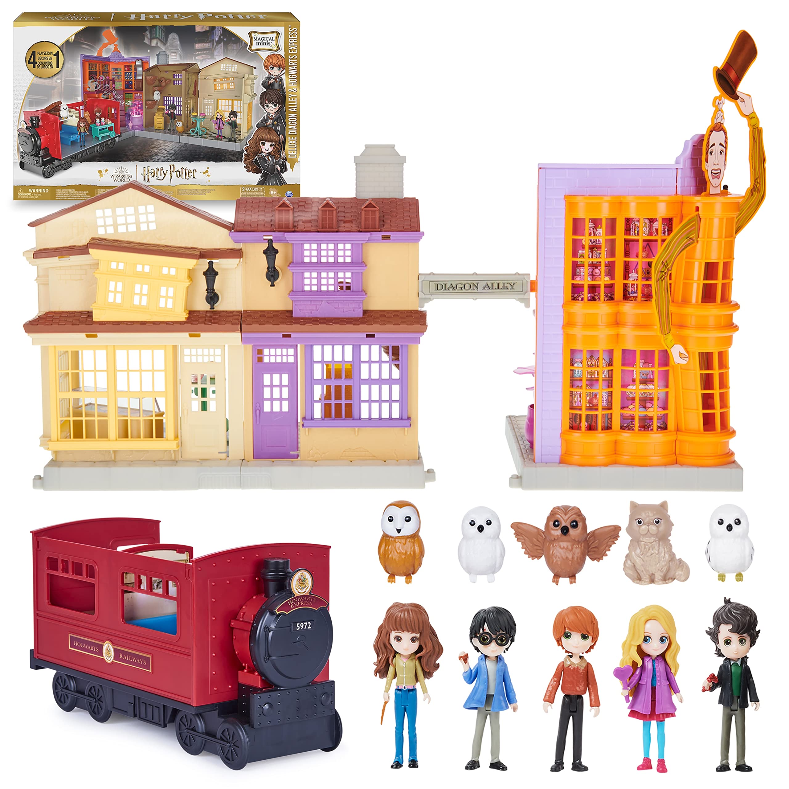 Foto 2 pulgar | Toy Wizarding World: Harry Potter Deluxe Diagon Alley Y Hogwarts Express - Venta Internacional.