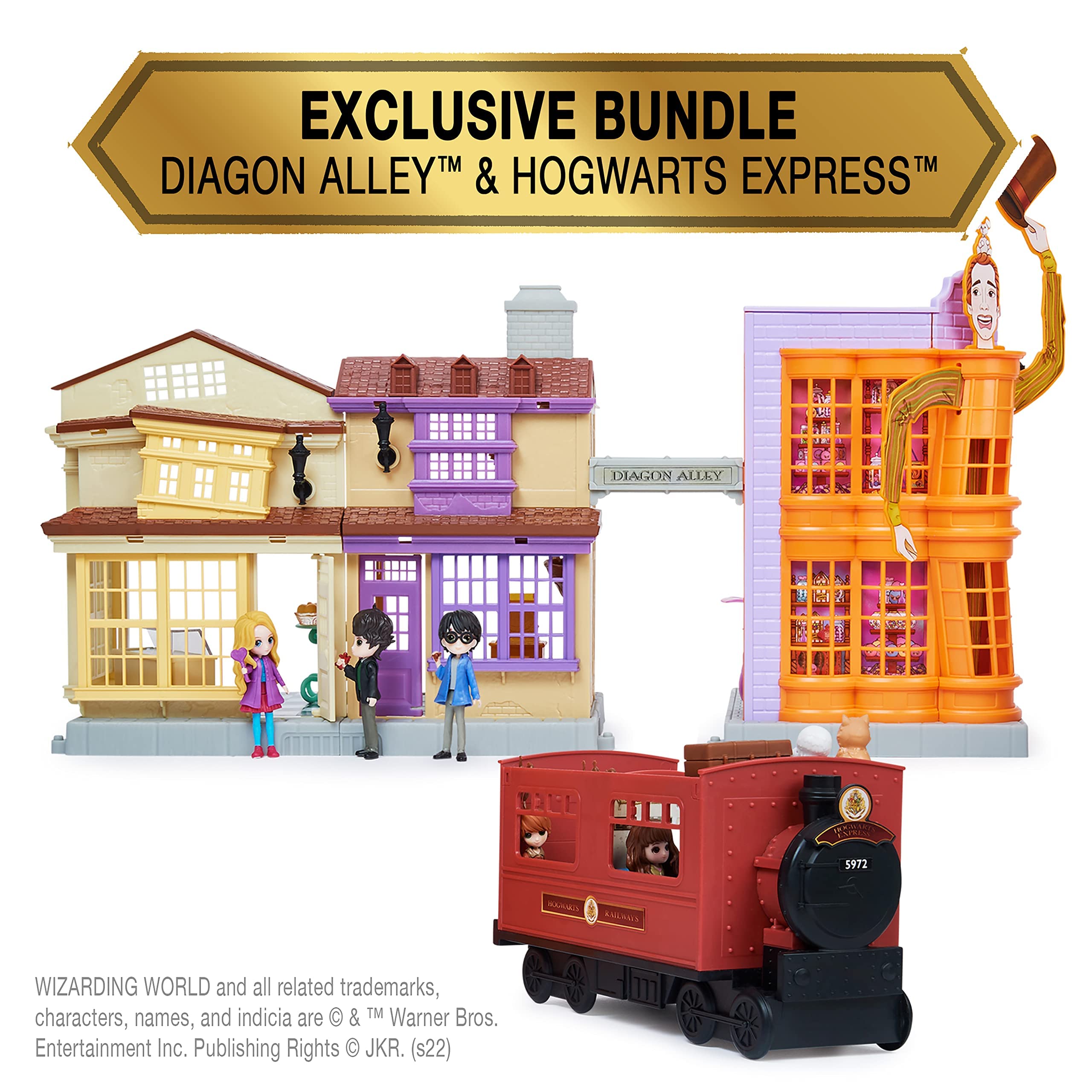 Foto 3 pulgar | Toy Wizarding World: Harry Potter Deluxe Diagon Alley Y Hogwarts Express - Venta Internacional.