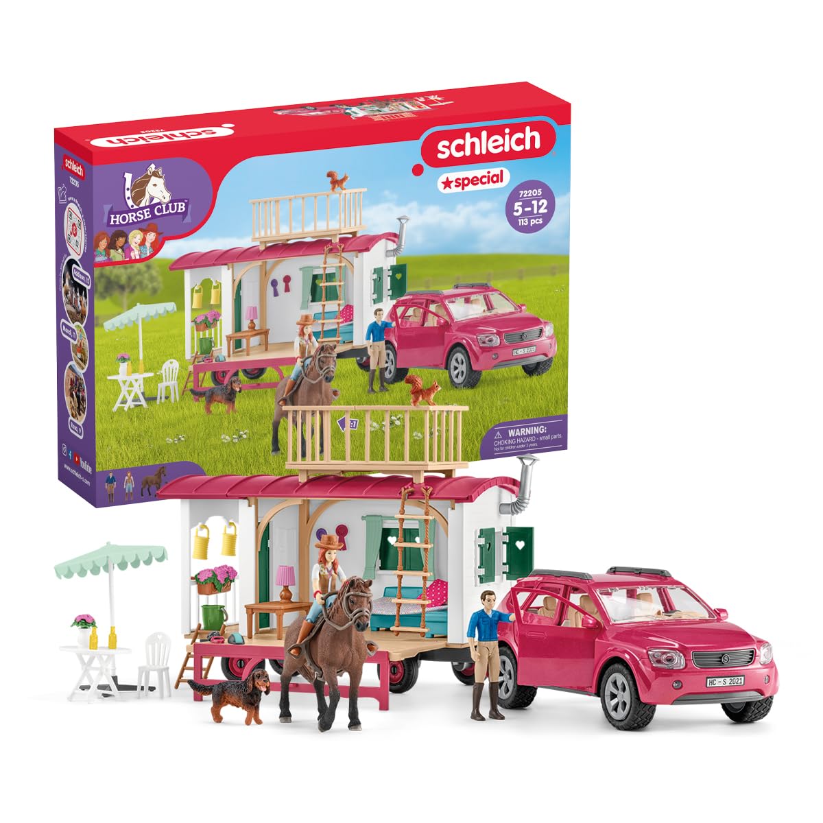 Set De Juguetes Schleich Horse Club Camping Trip Con Autocaravana Para Niños - Venta Internacional.