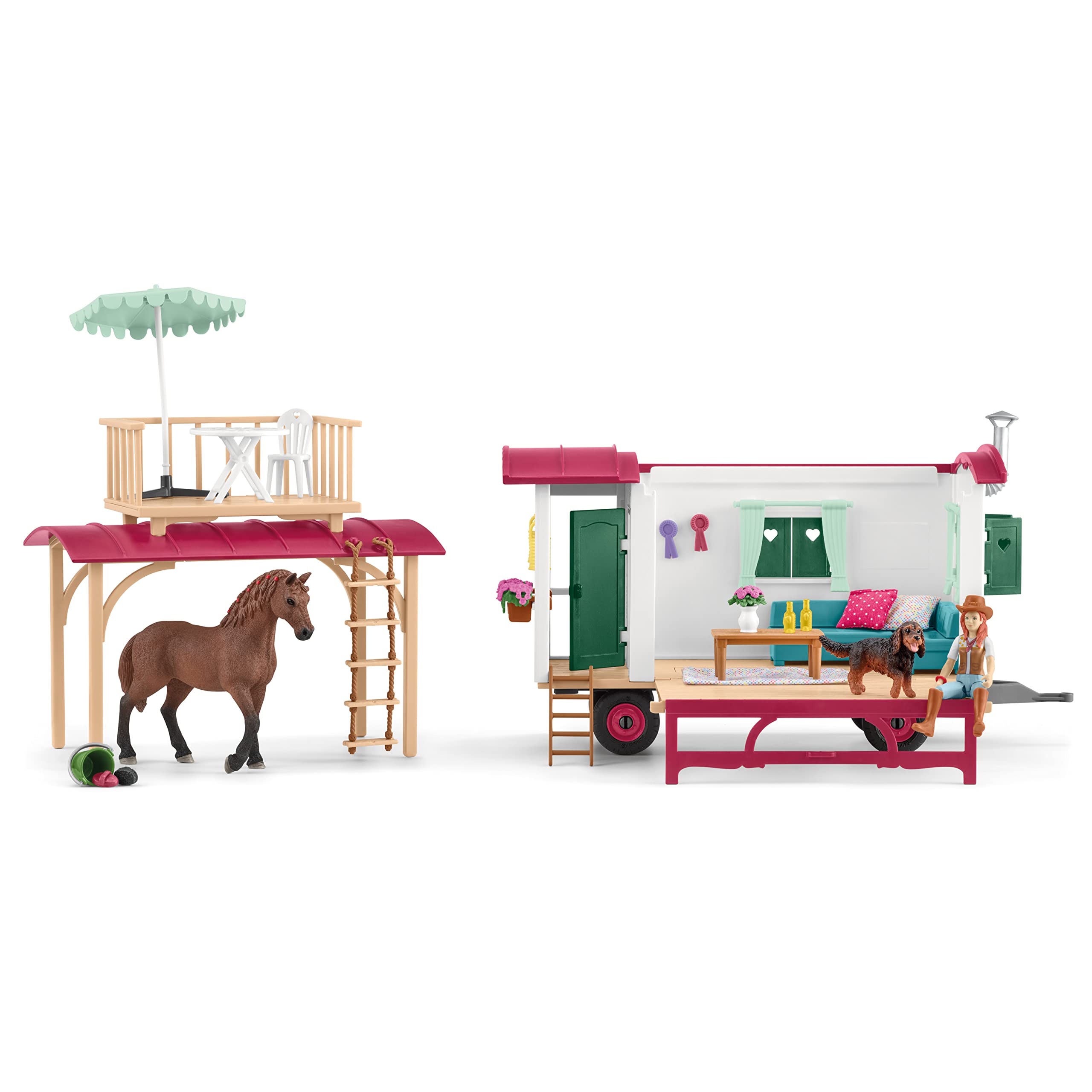 Foto 4 pulgar | Set De Juguetes Schleich Horse Club Camping Trip Con Autocaravana Para Niños - Venta Internacional.