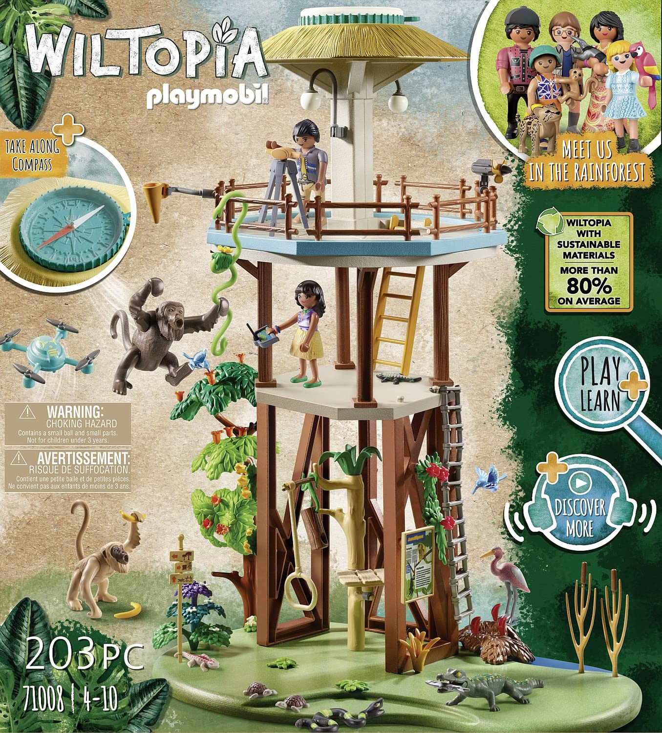 Foto 4 pulgar | Torre De Investigación Wiltopia De Juguete Playmobil Con Brújula Para Niños - Venta Internacional.