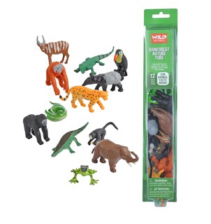 Foto 1 | Figuras De Juguete Wild Republic Rainforest Nature Tube, 12 Piezas - Venta Internacional.
