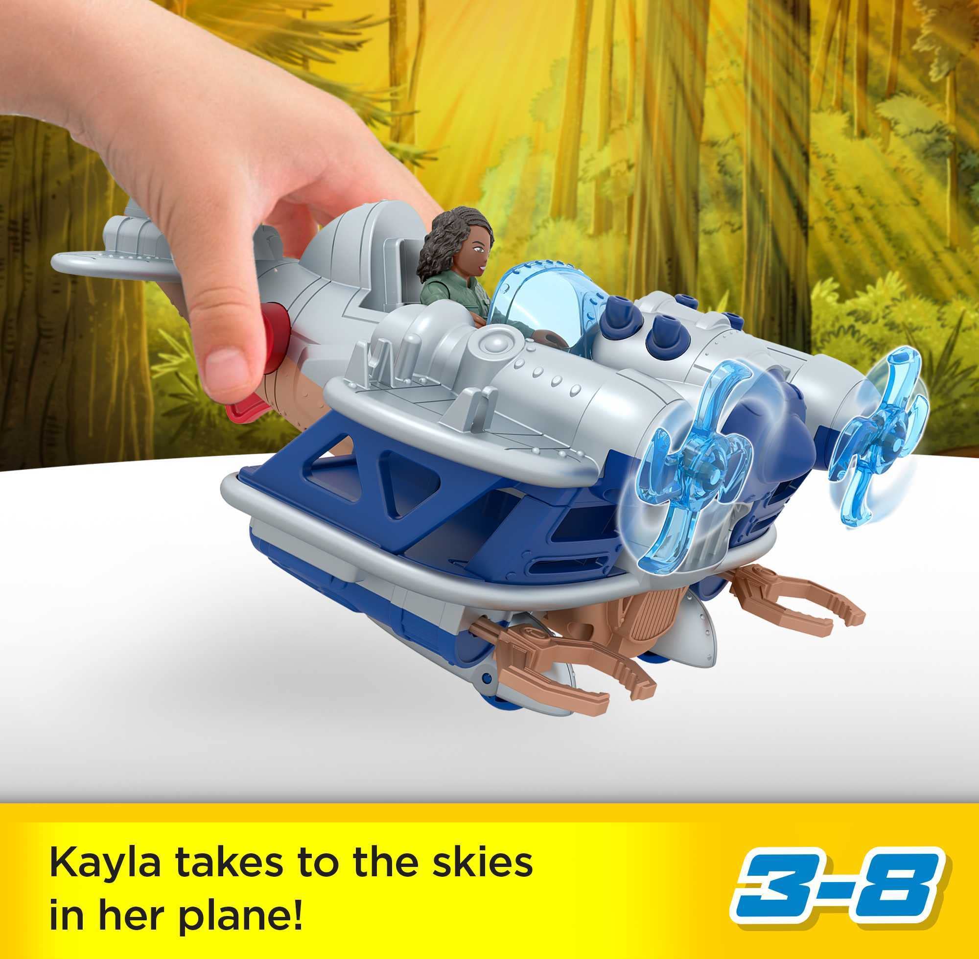 Foto 3 pulgar | Figura De Juguete Y Avión De Juguete Fisher-price Imaginext Jurassic World - Venta Internacional.