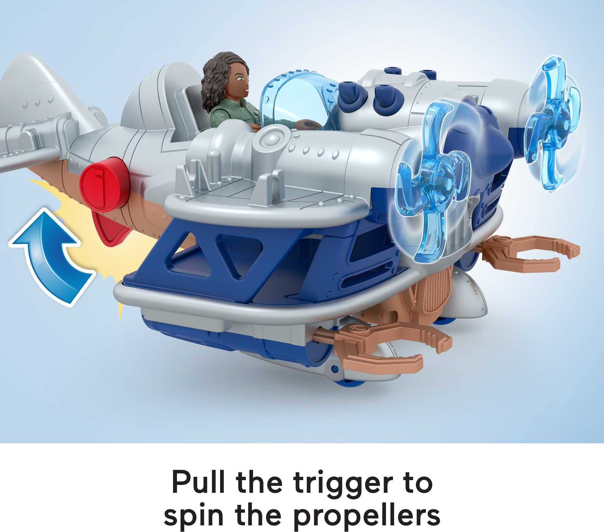 Foto 4 pulgar | Figura De Juguete Y Avión De Juguete Fisher-price Imaginext Jurassic World - Venta Internacional.