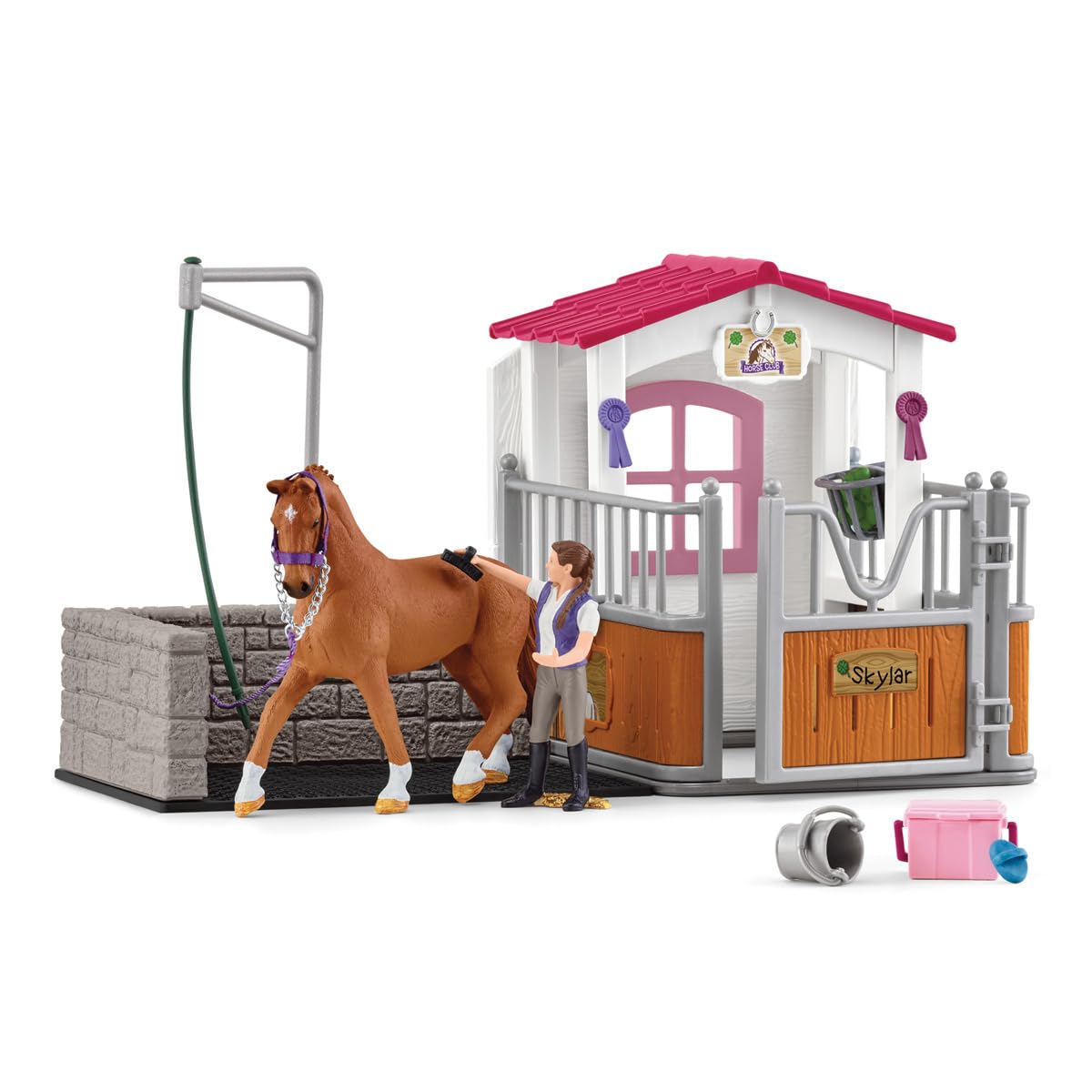 Foto 4 pulgar | Set De Juguetes Schleich Horse Club Para Lavar Caballos Con Establo, 13 Piezas - Venta Internacional.