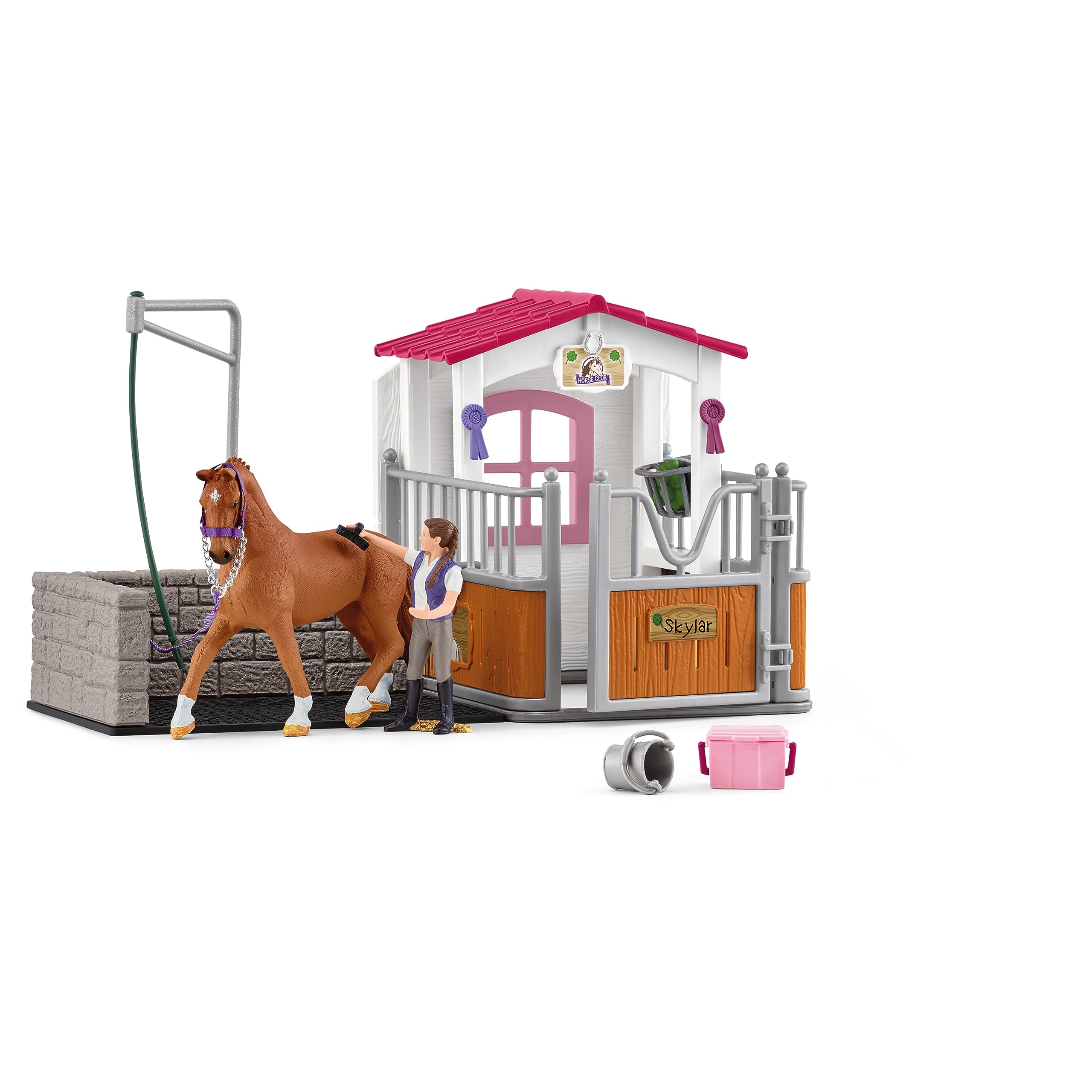Foto 6 pulgar | Set De Juguetes Schleich Horse Club Para Lavar Caballos Con Establo, 13 Piezas - Venta Internacional.
