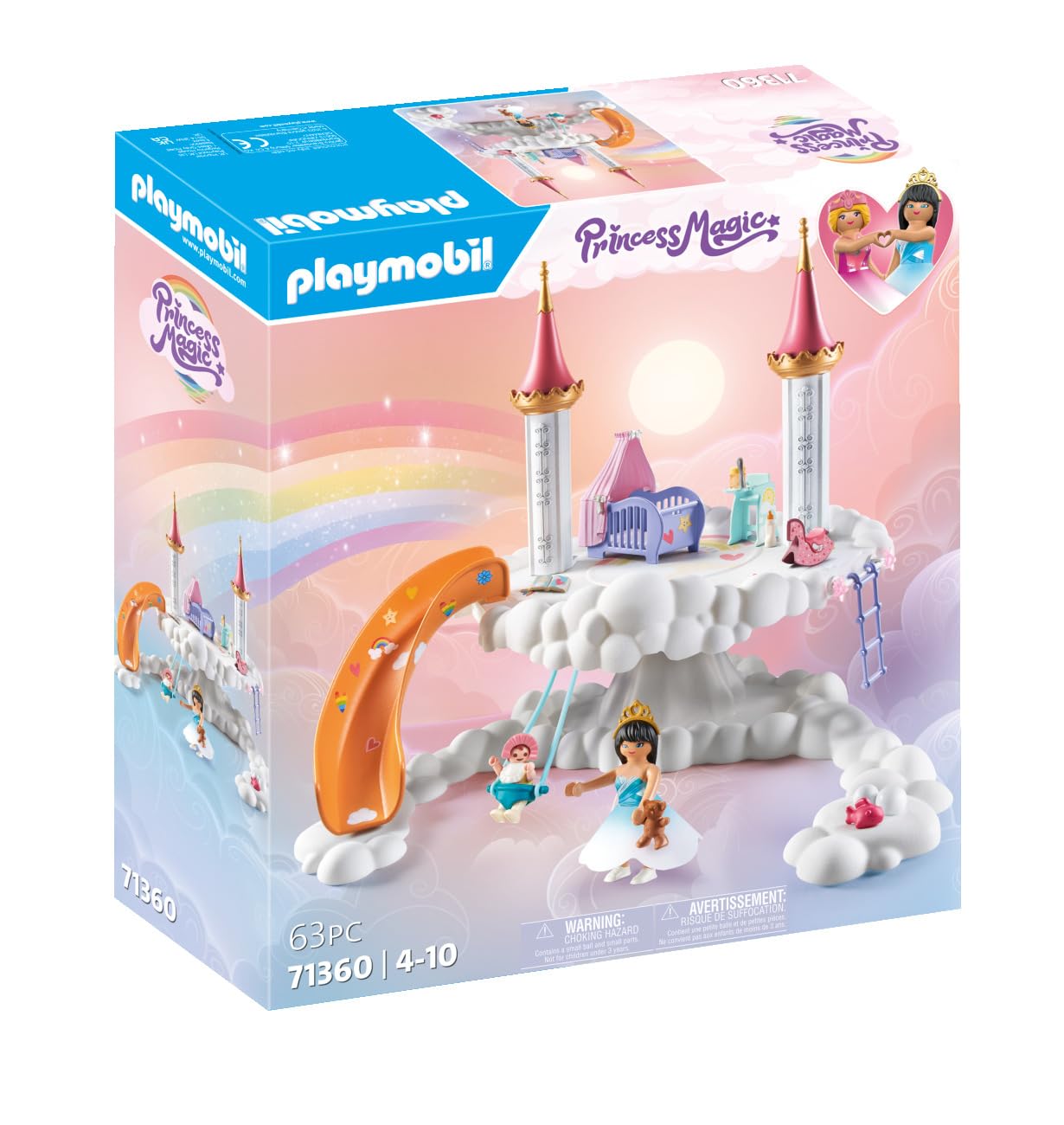 Foto 2 | Habitación Para Bebés Playmobil En Las Nubes Con Silla Alta, Cuna Y Más - Venta Internacional.