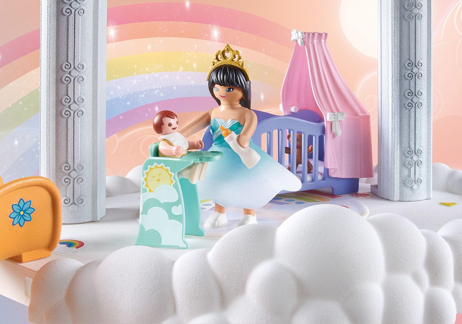 Foto 7 pulgar | Habitación Para Bebés Playmobil En Las Nubes Con Silla Alta, Cuna Y Más - Venta Internacional.