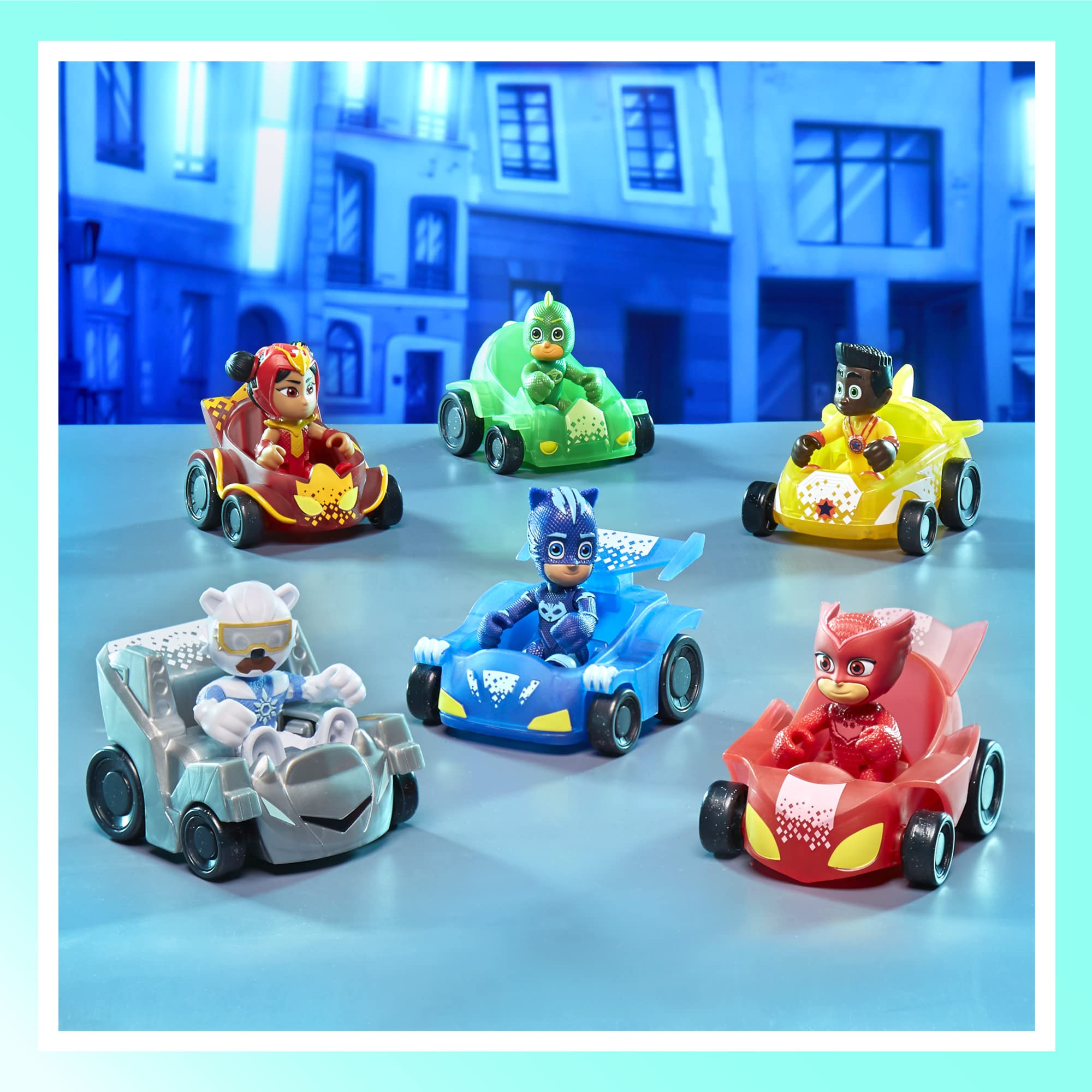 Foto 3 pulgar | Toy Pj Masks Power Heroes Racer Con 6 Figuras De Acción De Más De 3 Años - Venta Internacional.