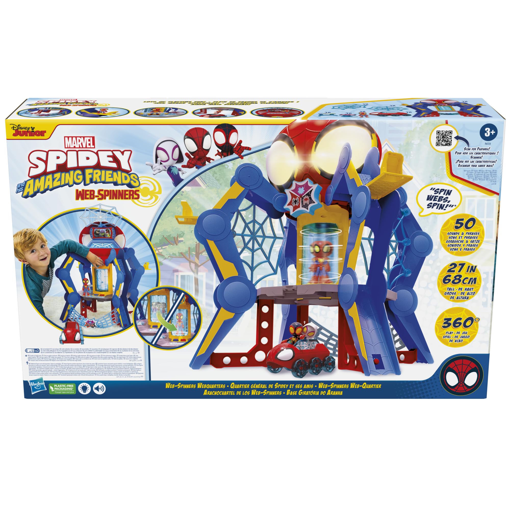 Foto 3 pulgar | Playset Spidey Y Sus Increíbles Amigos Web-spinners Web-quarters - Venta Internacional.