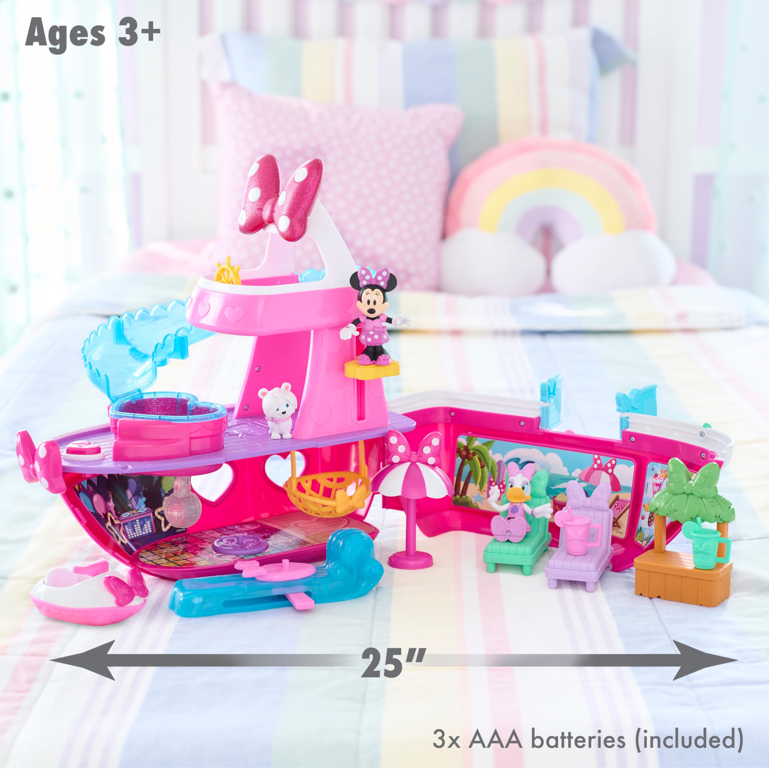 Foto 4 pulgar | Set De Juego Just Play Disney Junior Minnie Mouse Bowdazzling Yacht - Venta Internacional.