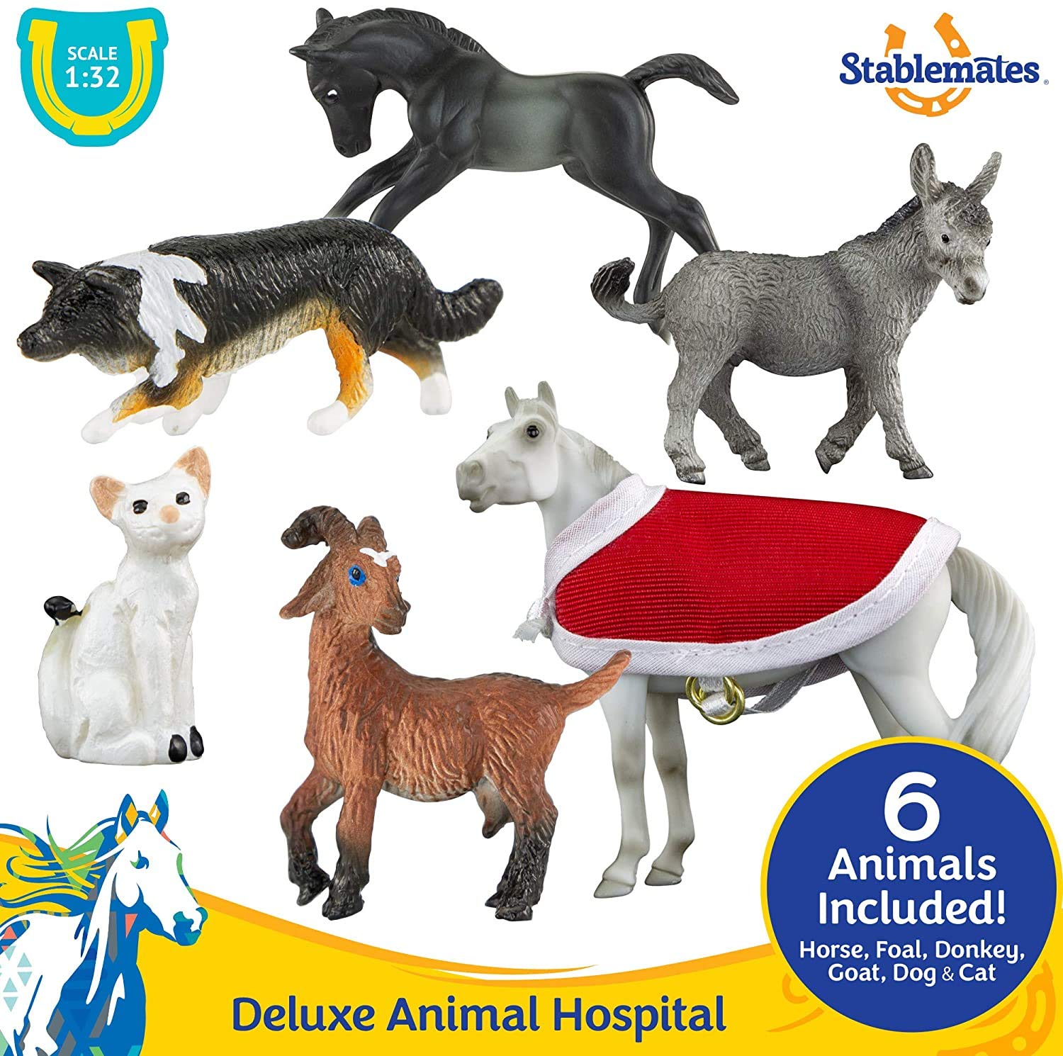 Foto 5 pulgar | Playset Breyer Stablemates Deluxe Animal Hospital Con 10 Piezas - Venta Internacional.