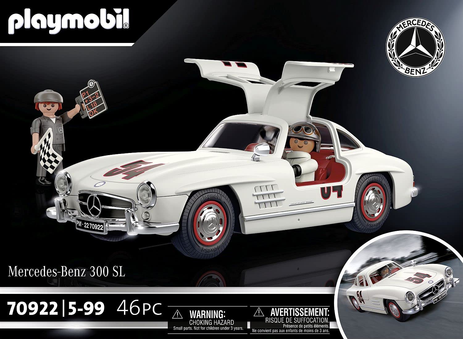 Foto 4 pulgar | Juguete Playmobil Mercedes Benz 300 Sl Con Puertas De Ala De Gaviota 1:17 - Venta Internacional.
