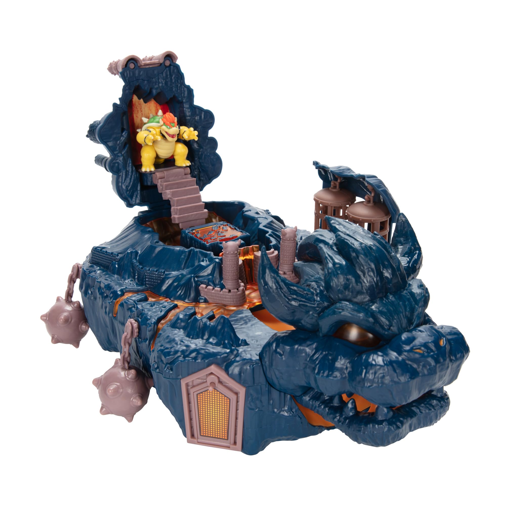 Playset Jakks Pacific Super Mario Bowser Island Castle Con Figura - Venta Internacional.