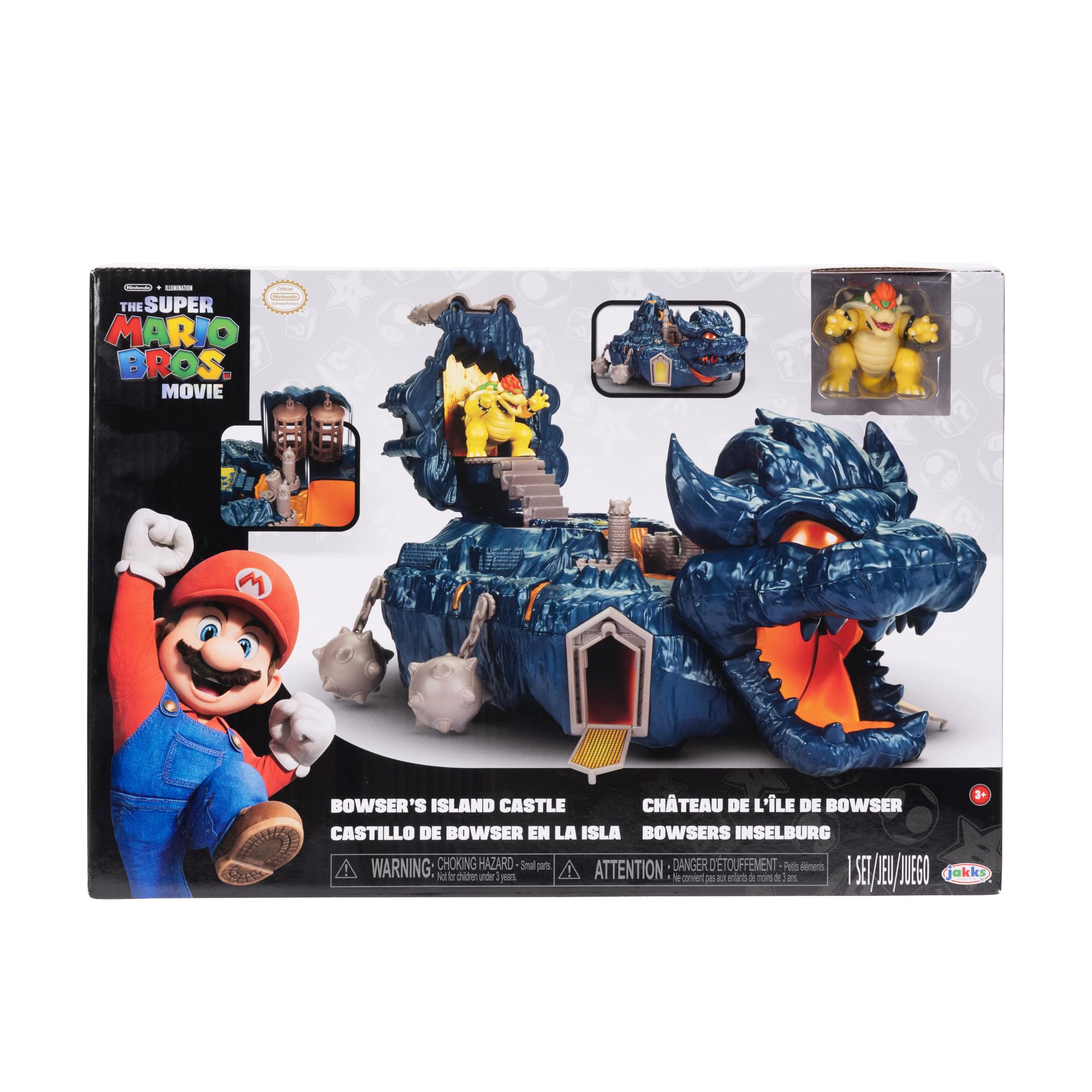 Foto 4 pulgar | Playset Jakks Pacific Super Mario Bowser Island Castle Con Figura - Venta Internacional.