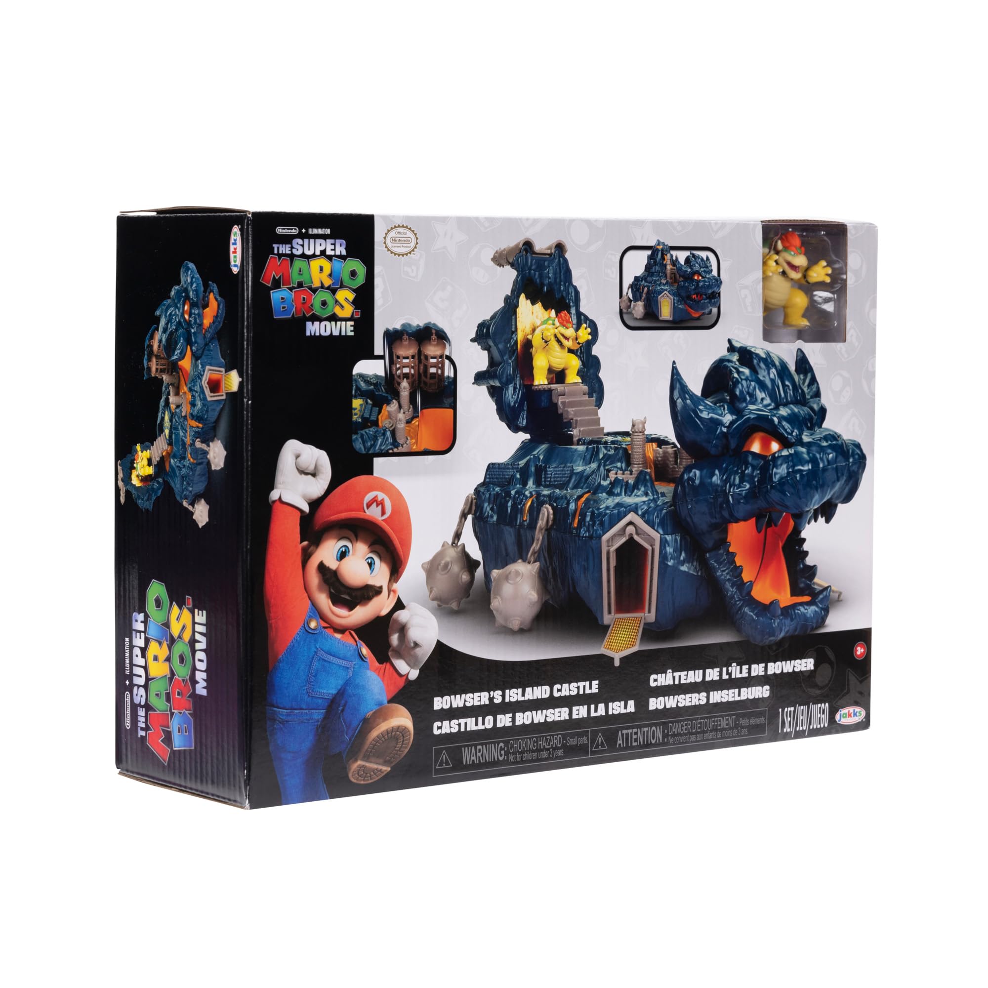 Foto 6 pulgar | Playset Jakks Pacific Super Mario Bowser Island Castle Con Figura - Venta Internacional.