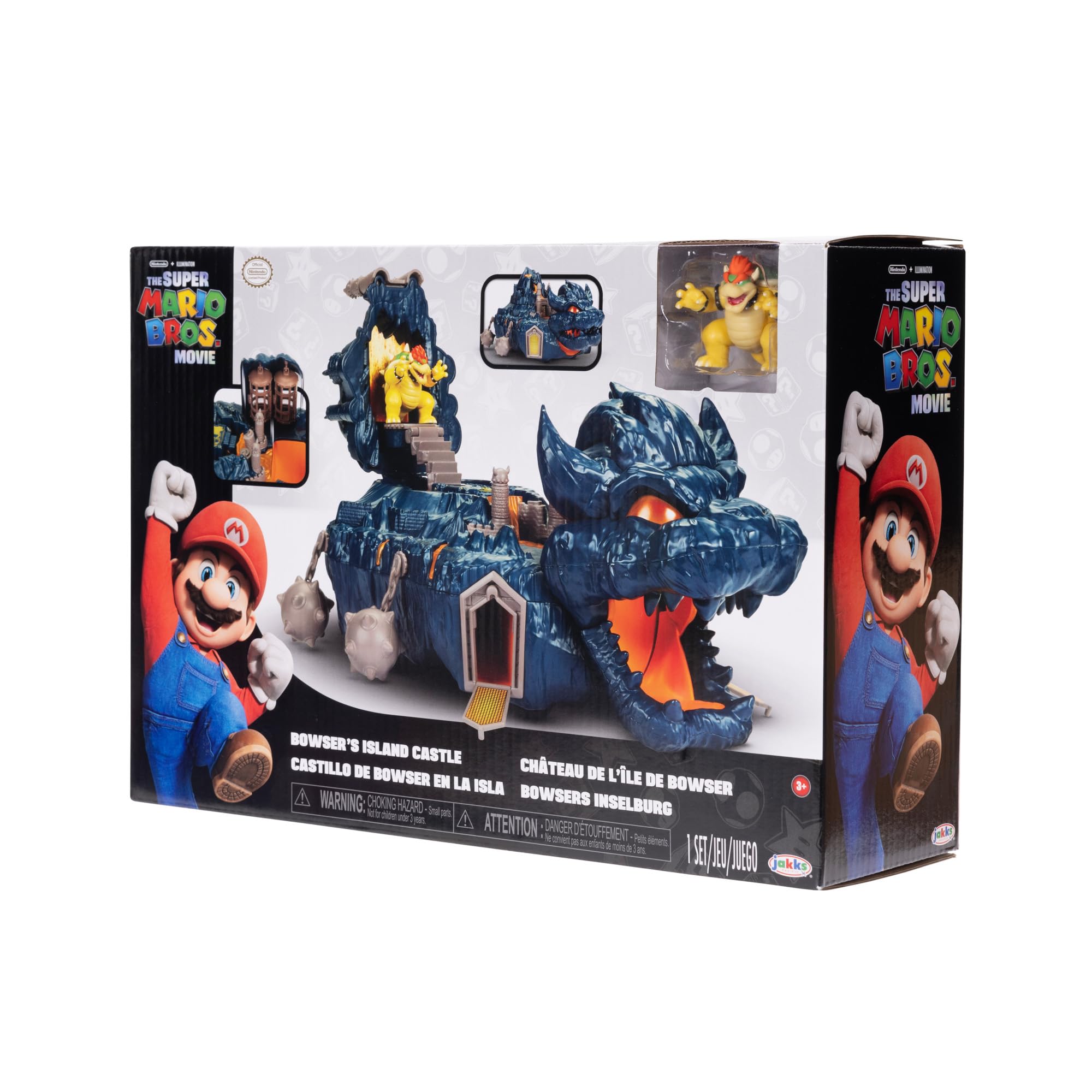 Foto 7 pulgar | Playset Jakks Pacific Super Mario Bowser Island Castle Con Figura - Venta Internacional.