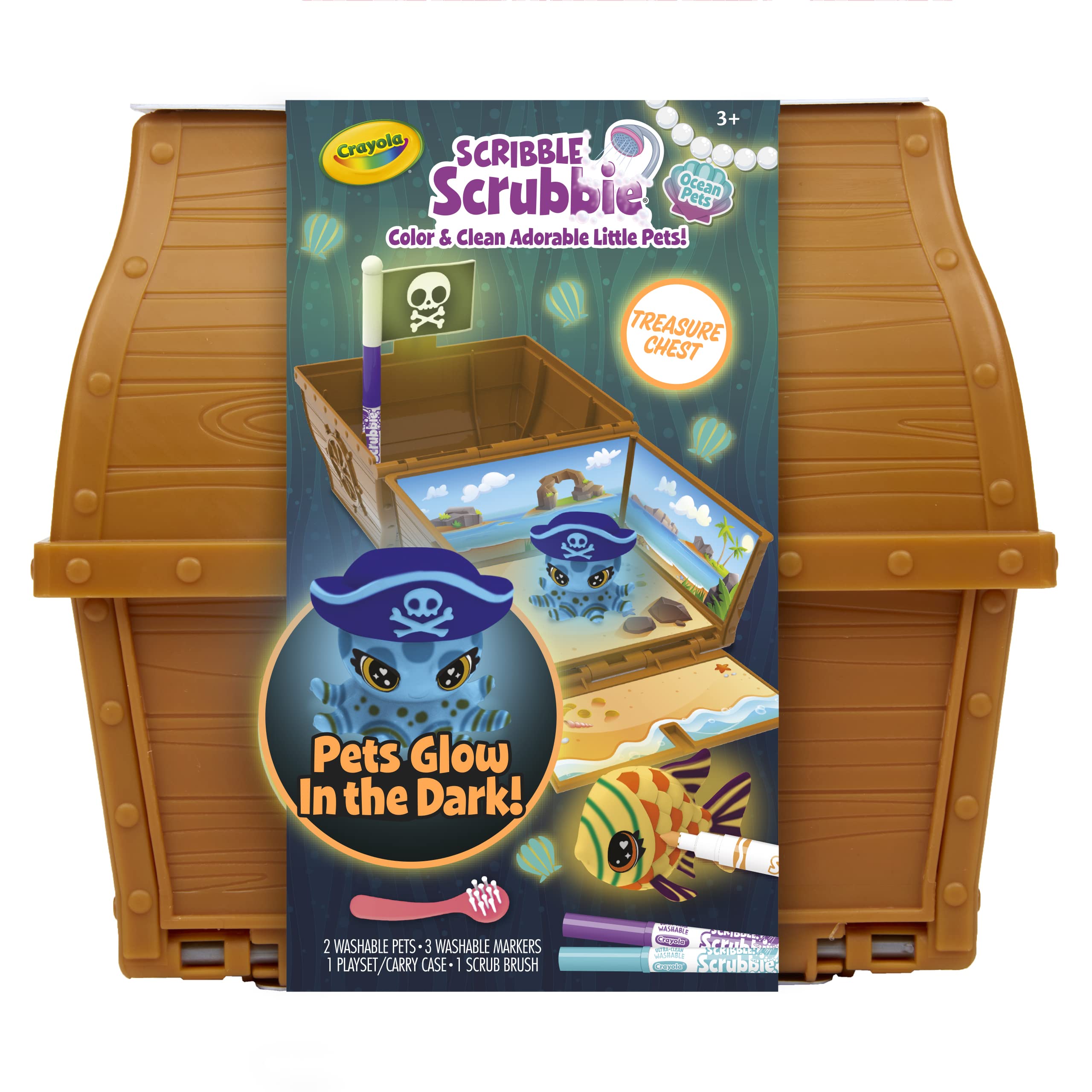 Foto 3 pulgar | Set De Juego Toy Crayola Scribble Scrubbie Pets Glow Ocean - Venta Internacional.