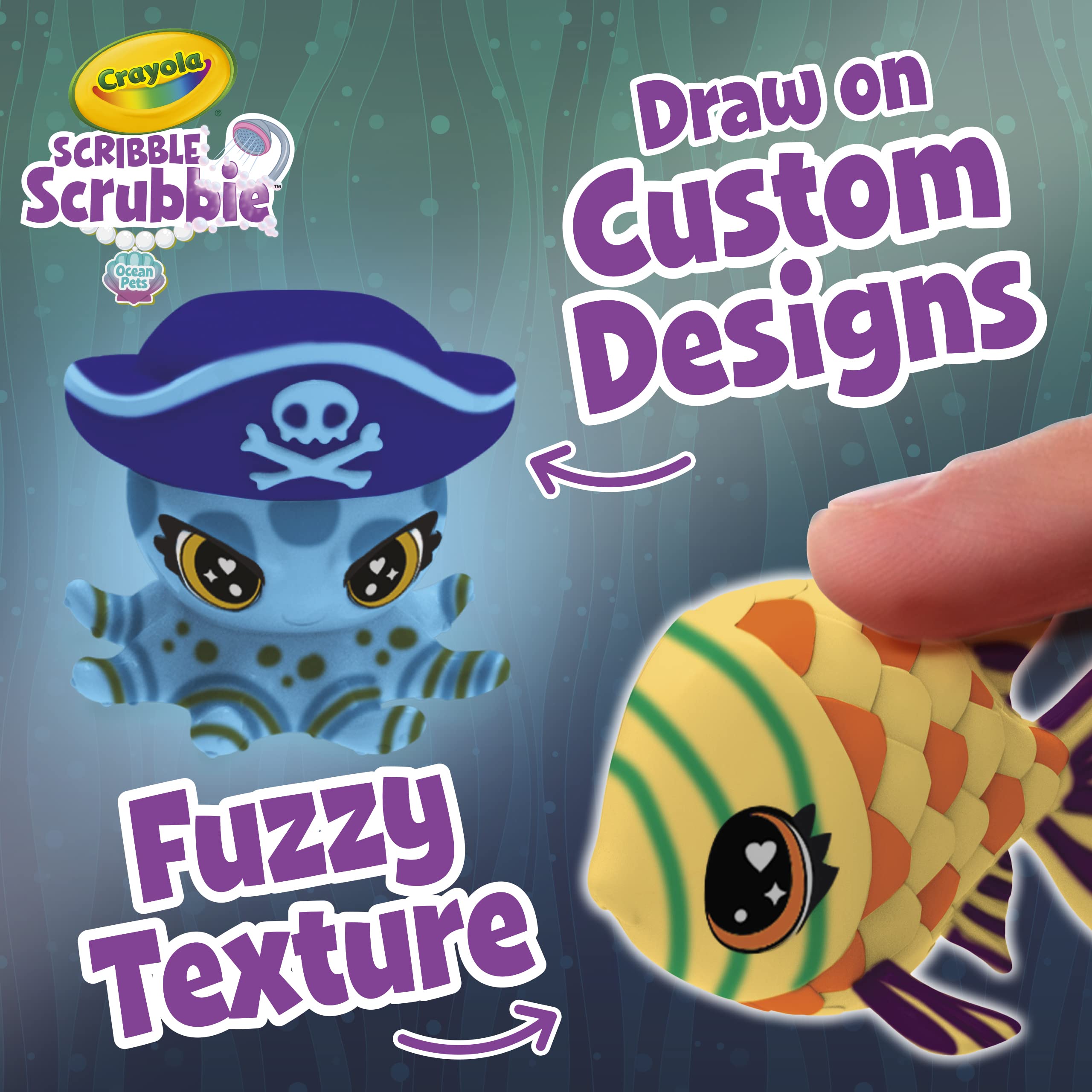 Foto 7 pulgar | Set De Juego Toy Crayola Scribble Scrubbie Pets Glow Ocean - Venta Internacional.